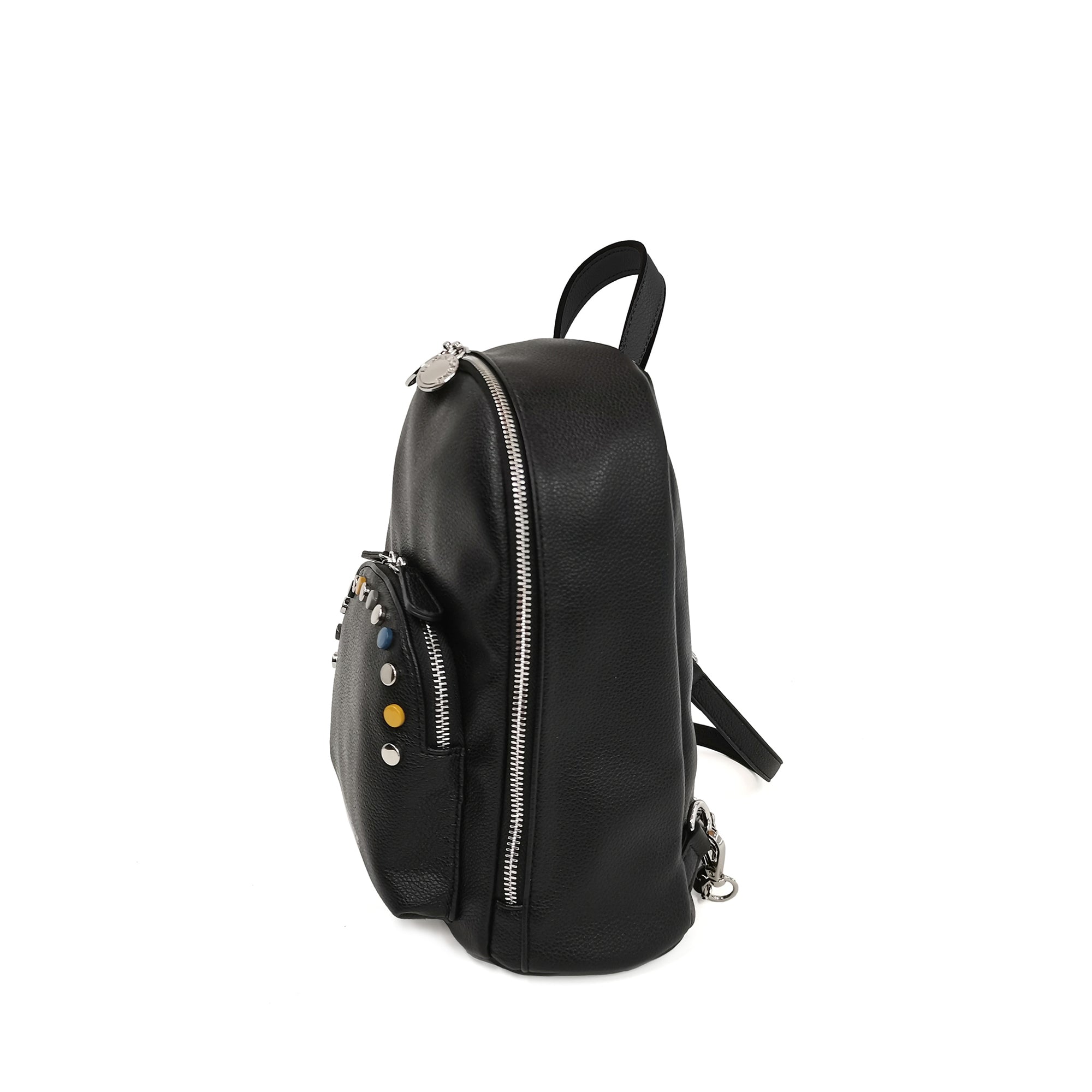 black Brenda Backpack With Studs Multicolor - Women's Backpack | Le Pandorine