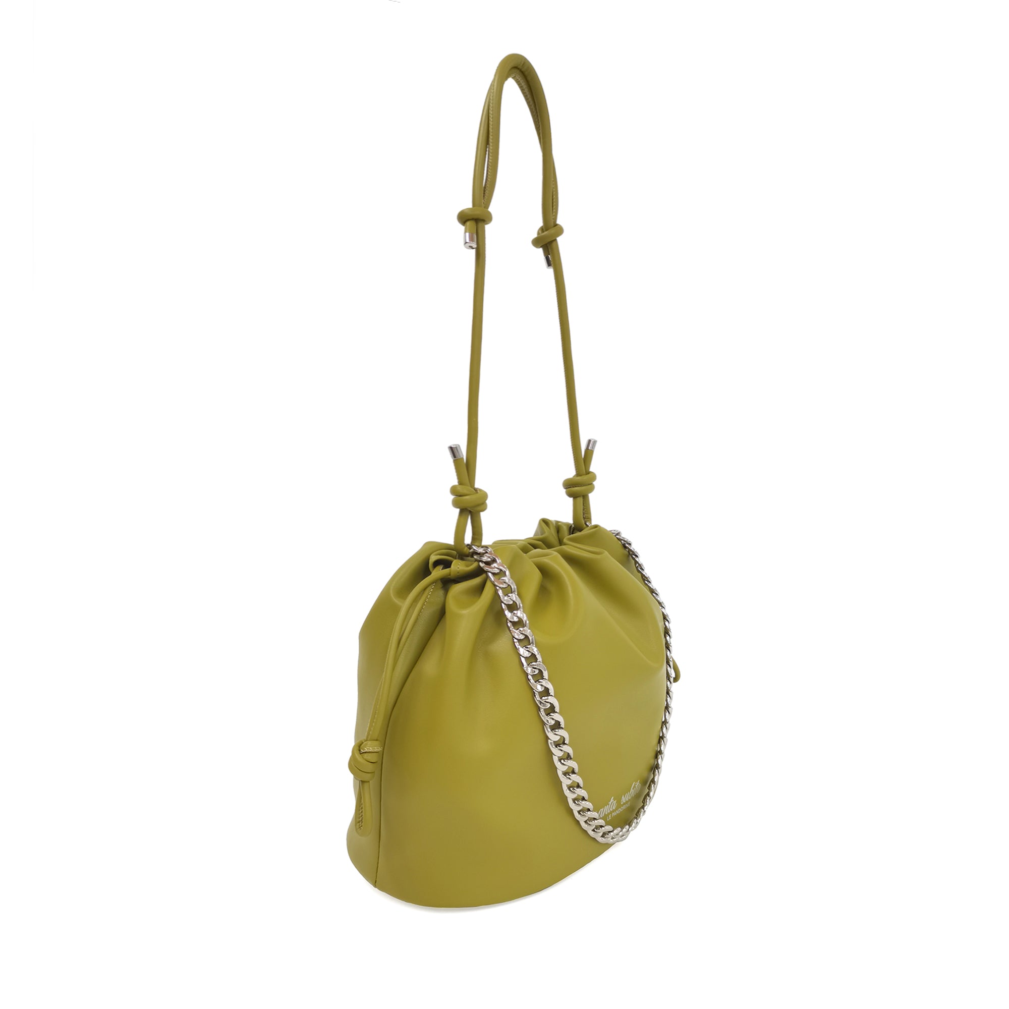 mint green Pam Hobo Bag With Shoulder Strap In Chain - Women Bags | Le Pandorine