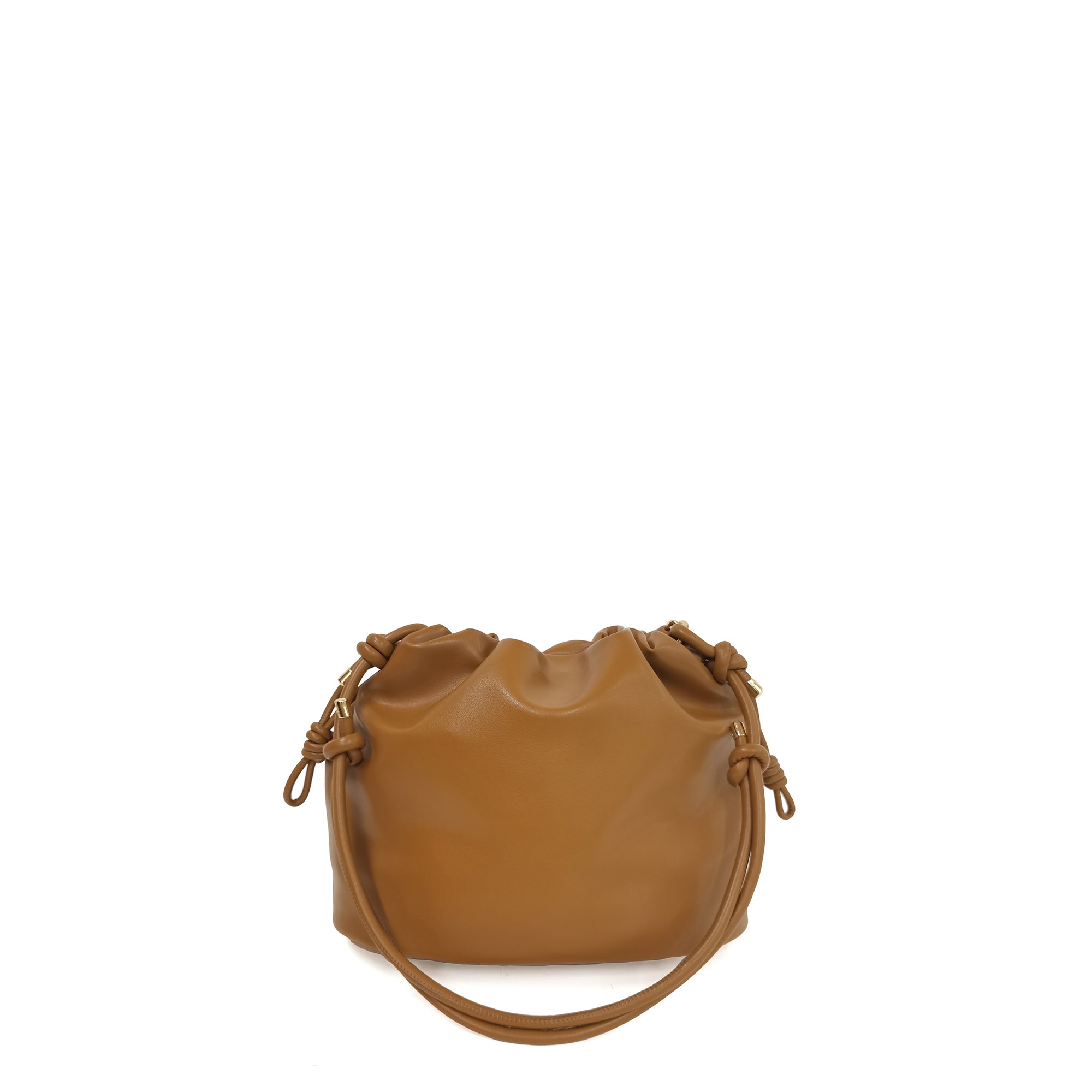 tobacco Pam Hobo Bag With Shoulder Strap In Chain - Women Bags | Le Pandorine