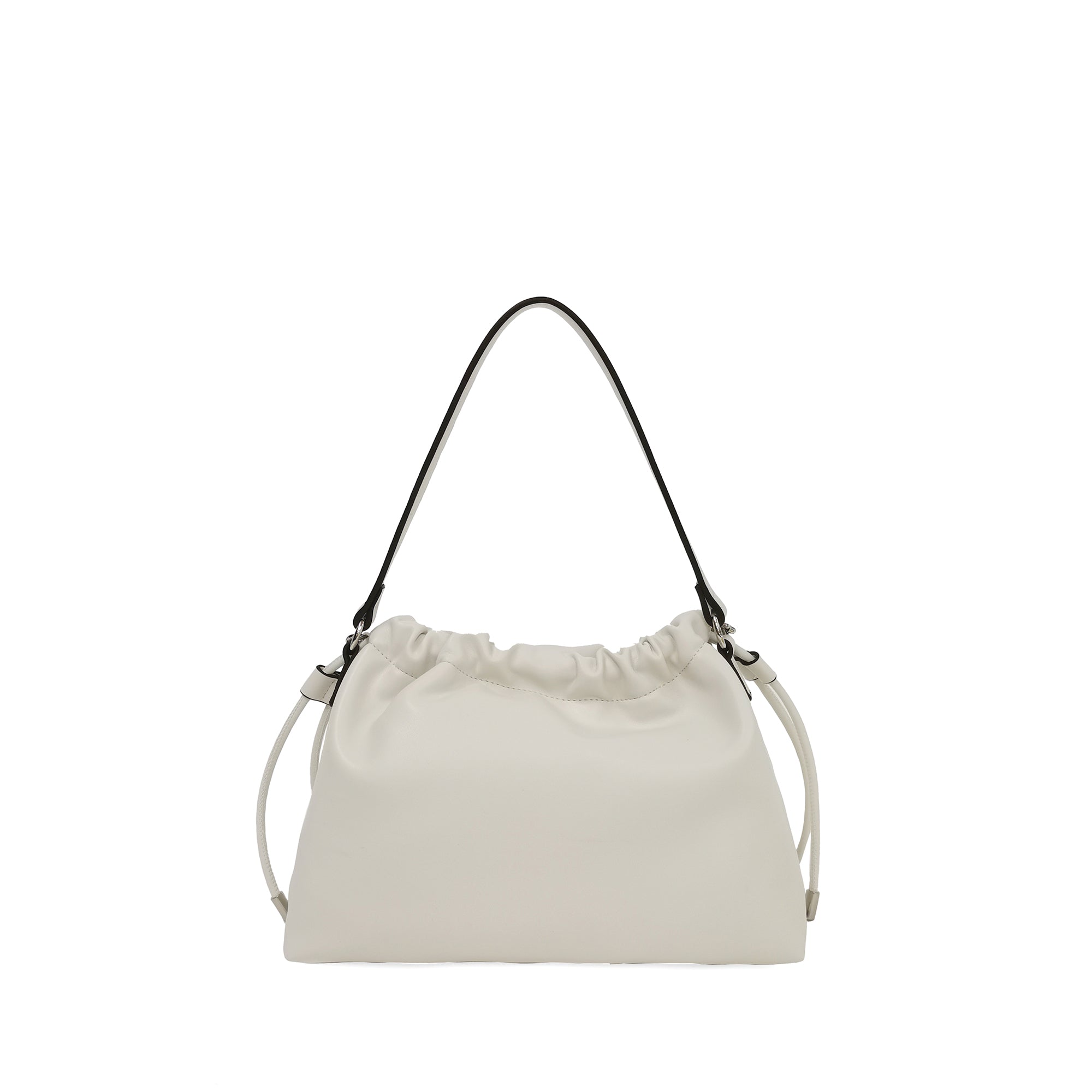 white Pam Hobo Bag Mini With Shoulder Strap In Chain - Shoulder Bags | Le Pandorine