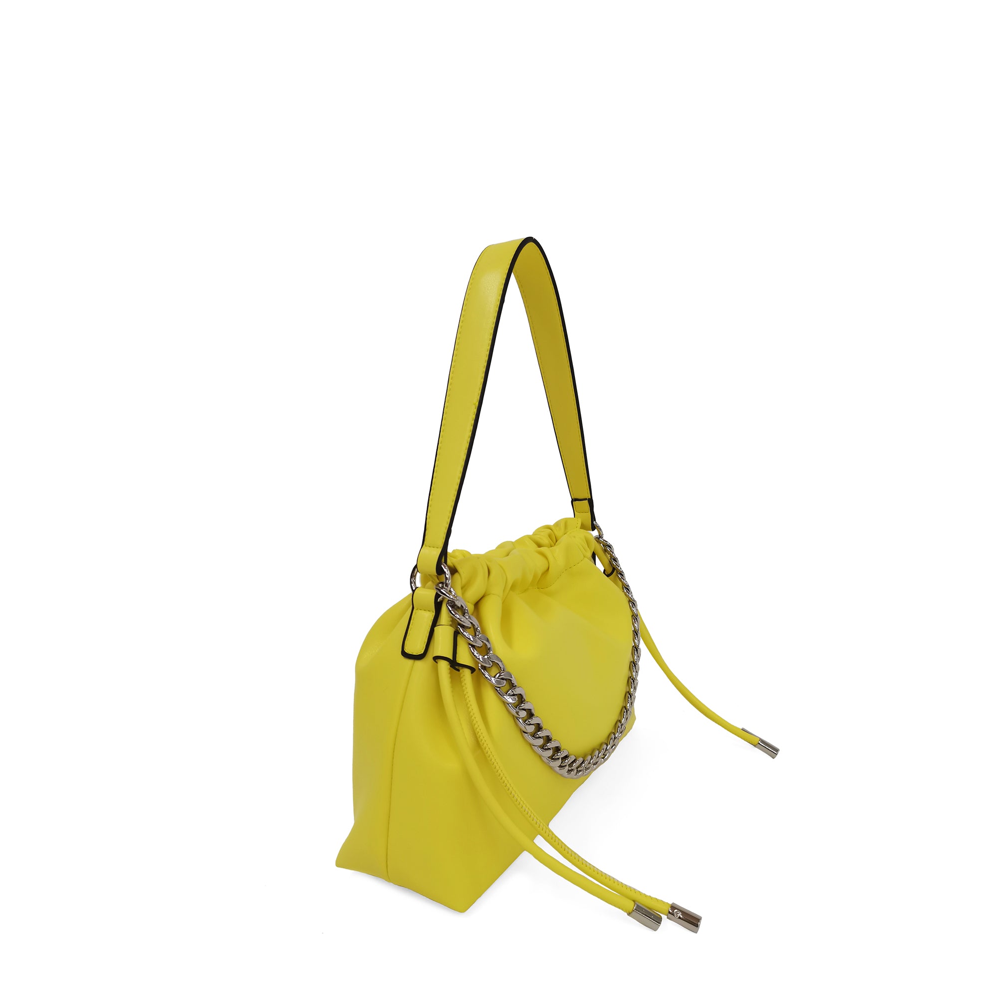 yellow Pam Hobo Bag Mini With Shoulder Strap In Chain - All | Le Pandorine