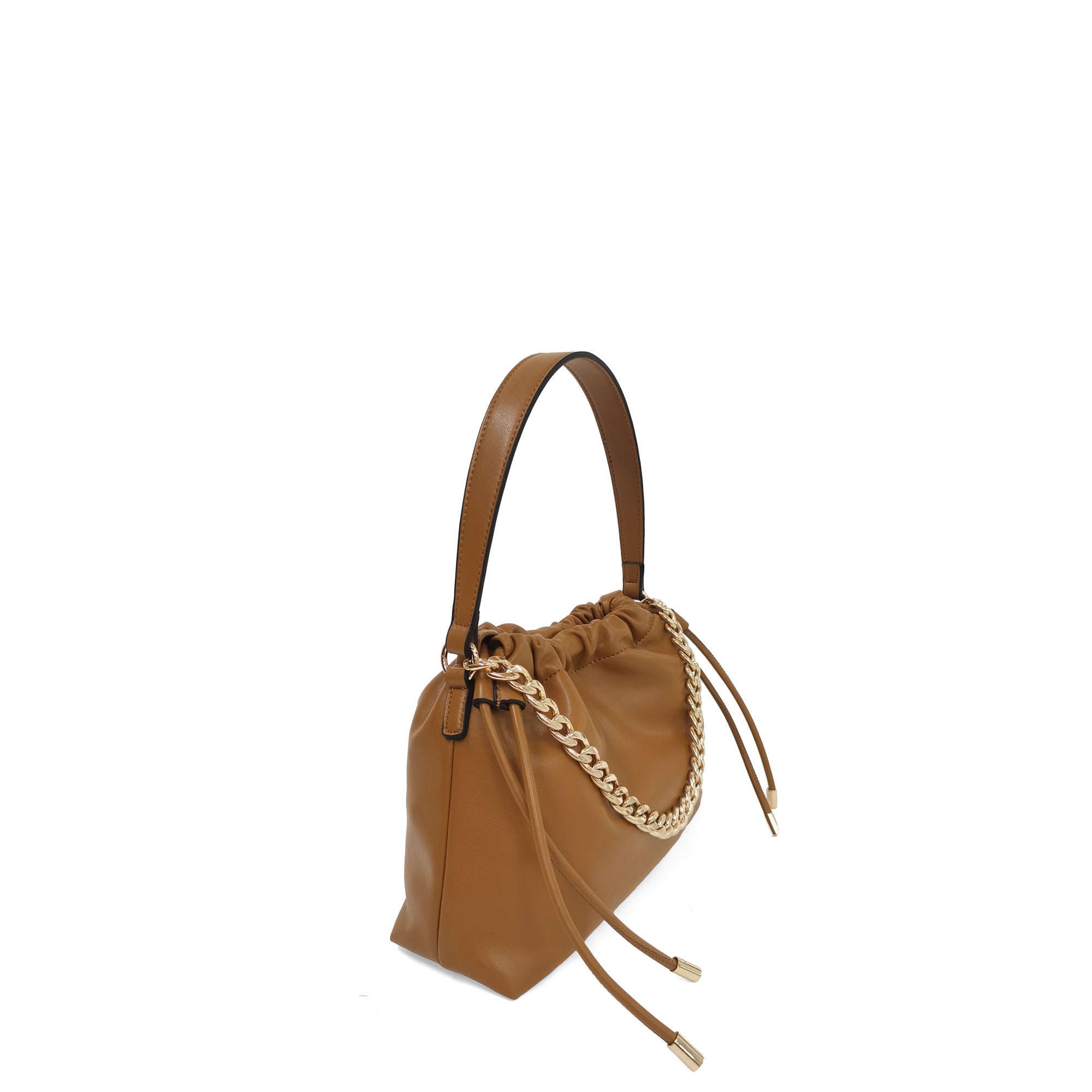 tobacco Pam Hobo Bag Mini With Shoulder Strap In Chain - All | Le Pandorine