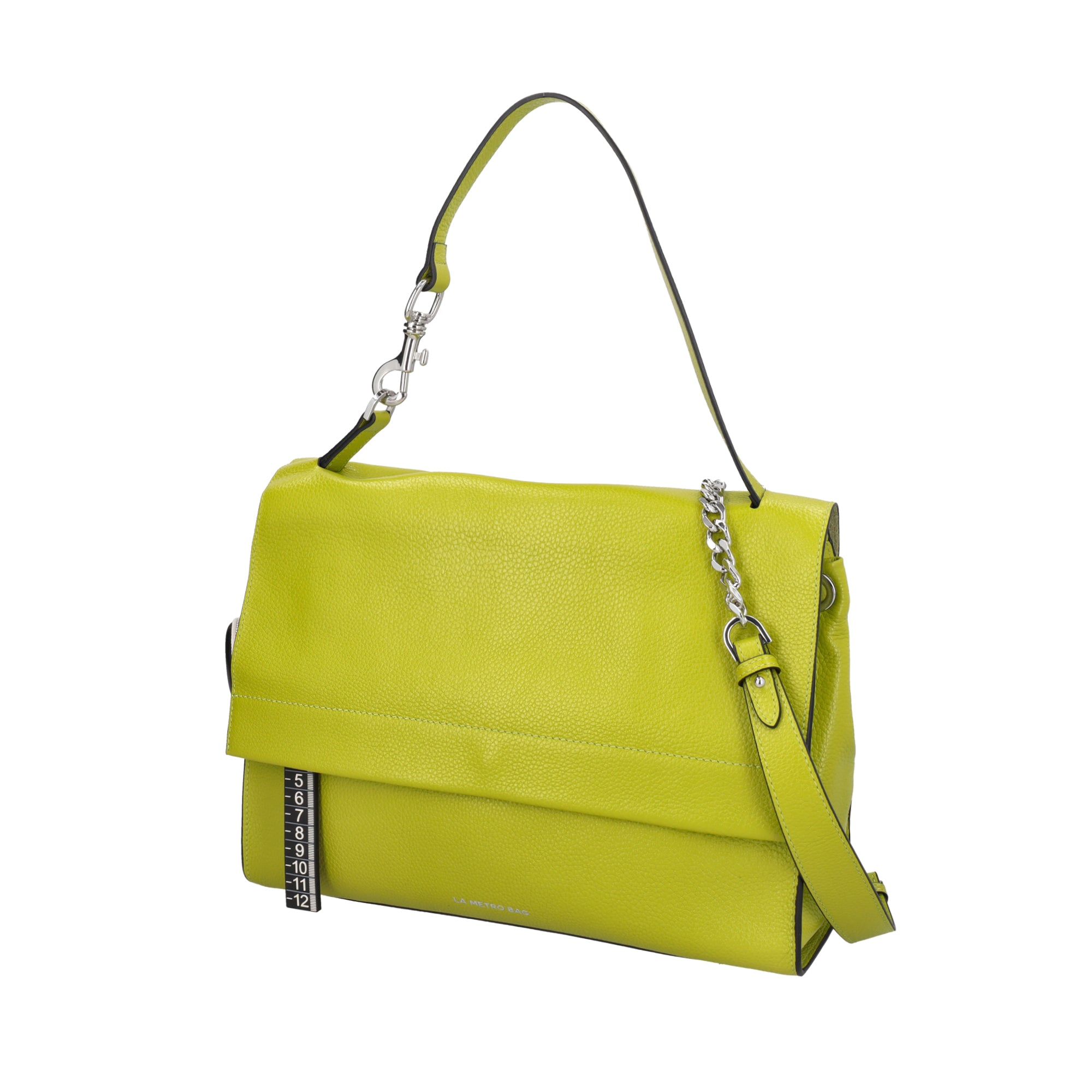 lime LMB Shoulder Bag - Metro Bag: Leather Bags | Le Pandorine