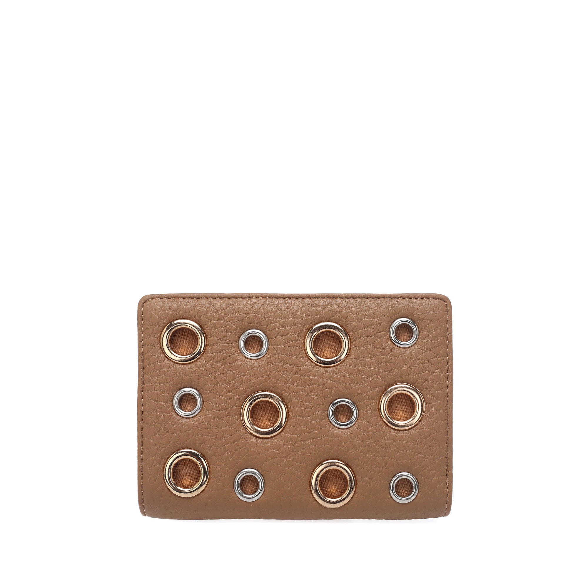Grace small wallet with studs natural color - Women's Accessories | Le Pandorine