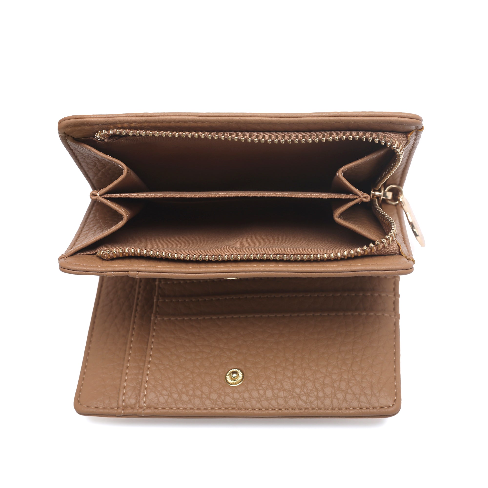 Grace small wallet with studs natural color - Women's Accessories | Le Pandorine