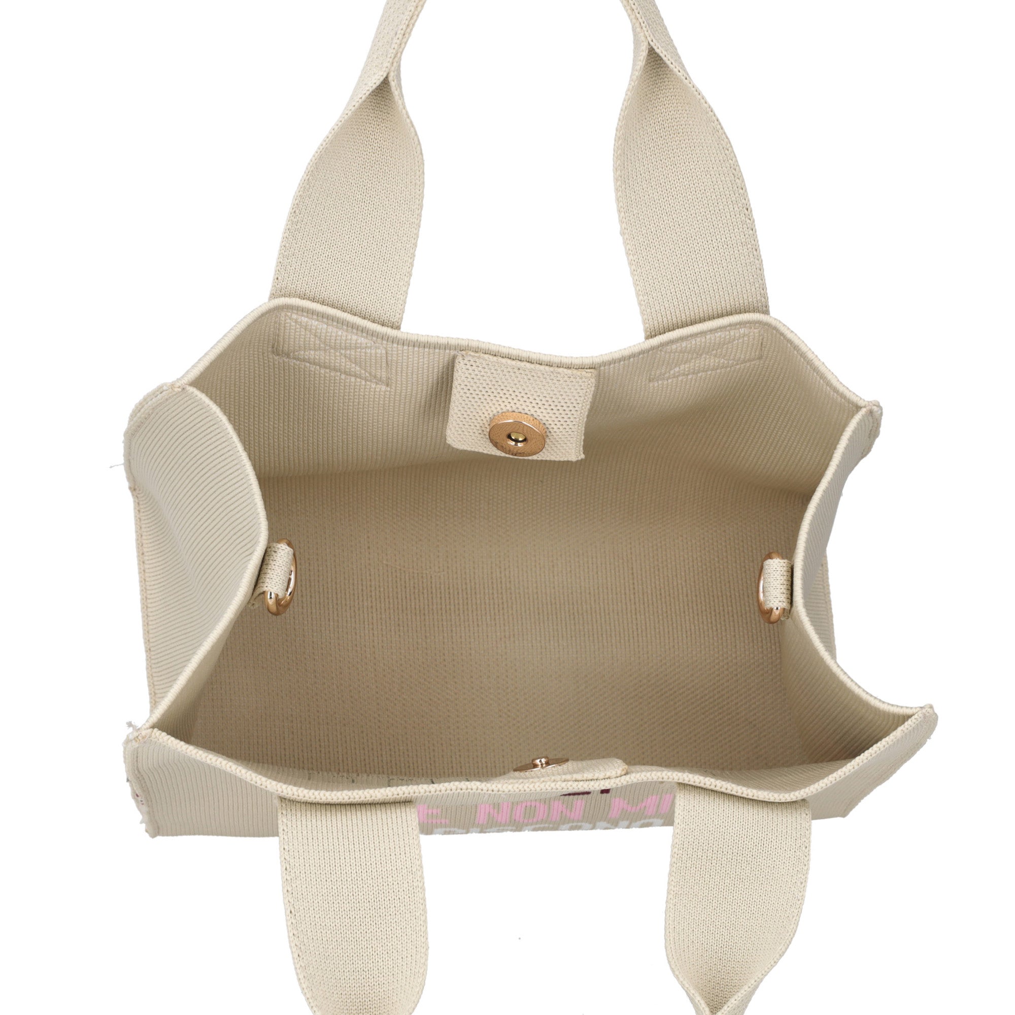 Jackie mini bag in cream-colored canvas - Women's Crossbody Bag | Le Pandorine