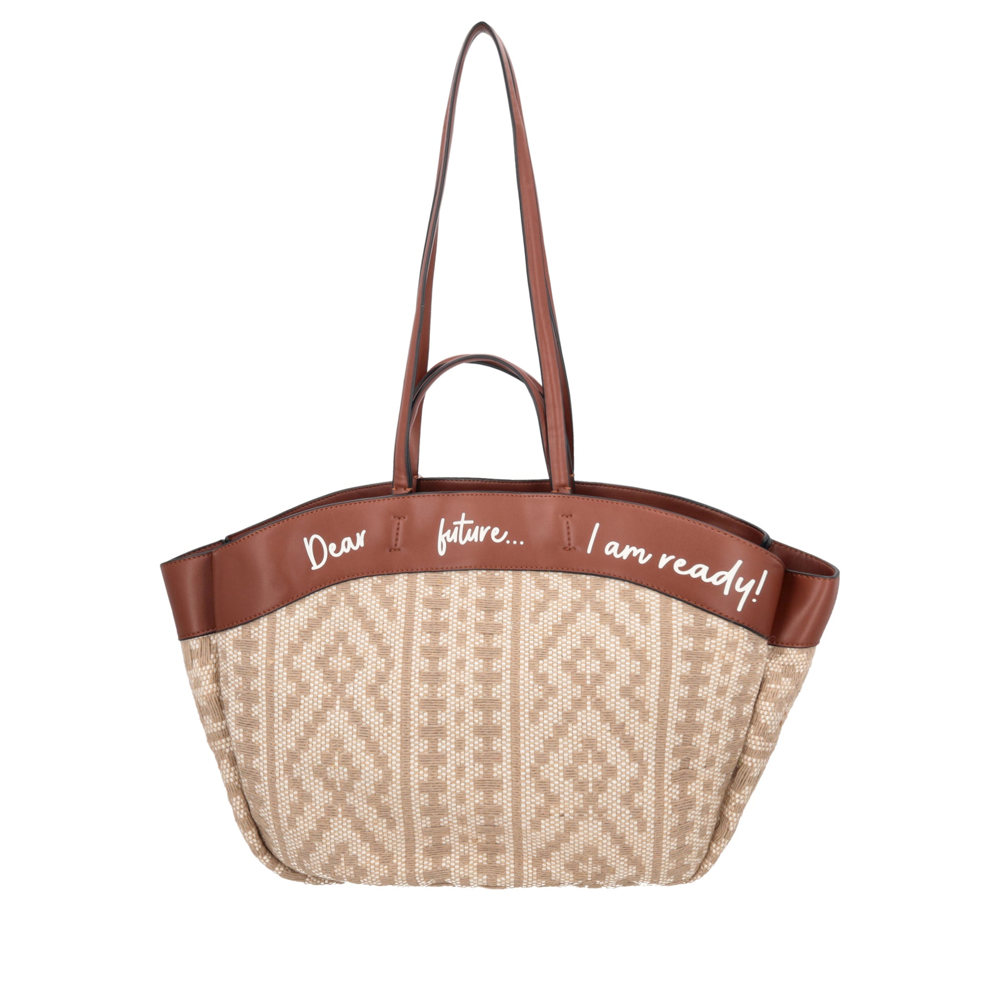 Borsa Giulia a spalla in tessuto intrecciato colore naturale - Summer Collection - Borse Estive | Le Pandorine