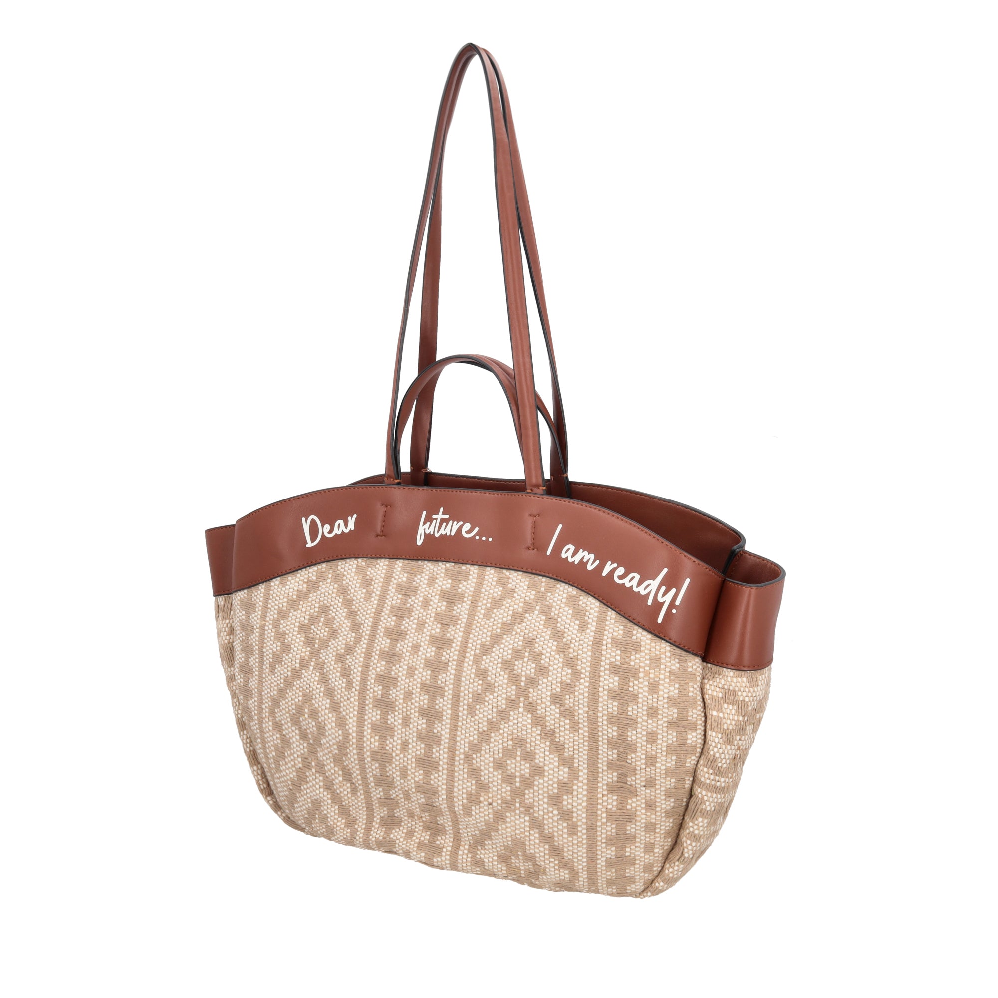 Borsa Giulia a spalla in tessuto intrecciato colore naturale - Summer Collection - Borse Estive | Le Pandorine