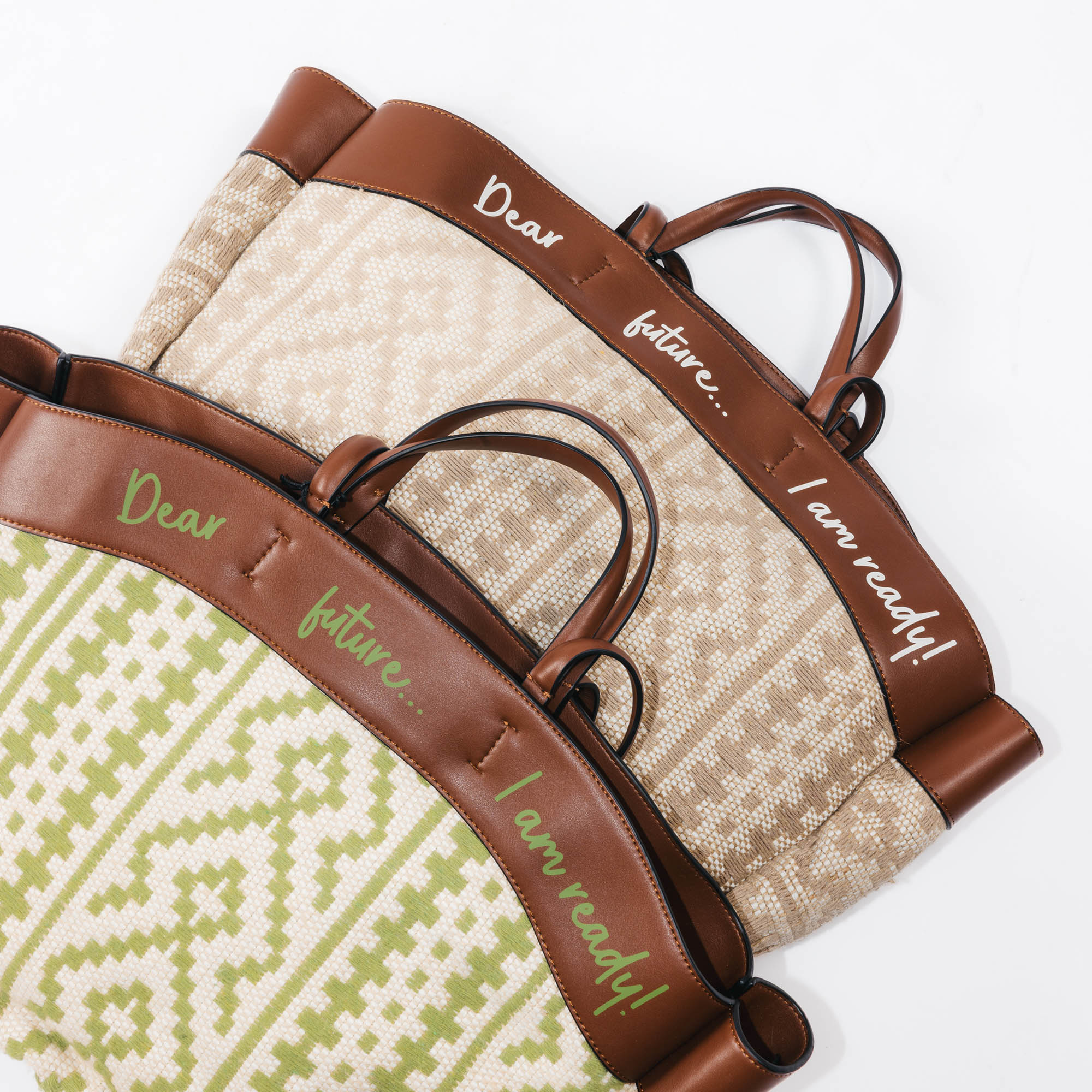 Borsa Giulia a spalla in tessuto intrecciato colore verde - Summer Collection - Borse Estive | Le Pandorine