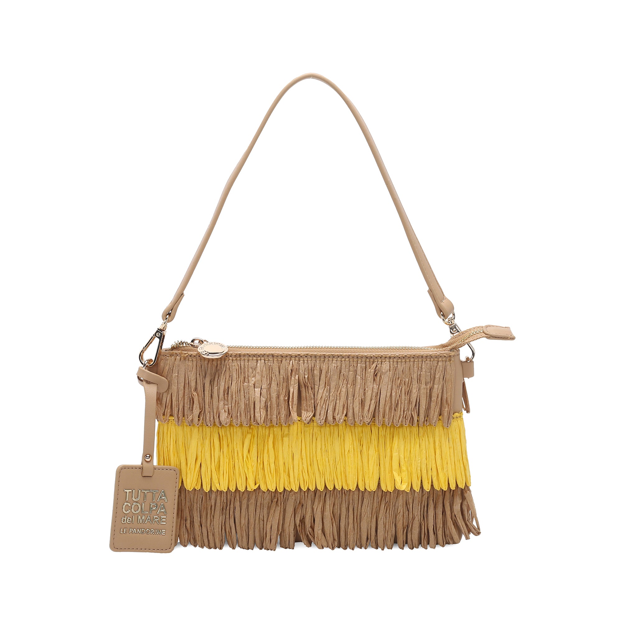 Borsa Marcy pochette e tracolla a spalla colore giallo - Summer Collection - Borse Estive | Le Pandorine