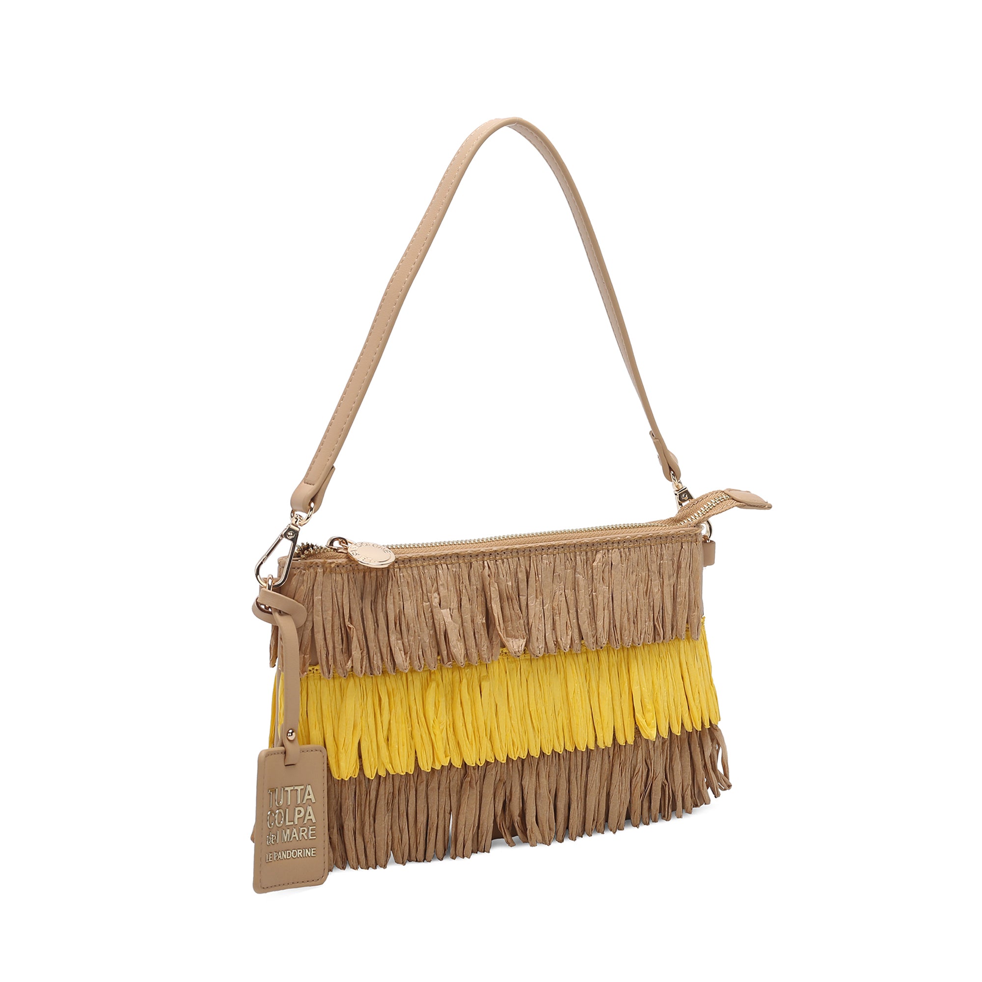 Borsa Marcy pochette e tracolla a spalla colore giallo - Summer Collection - Borse Estive | Le Pandorine