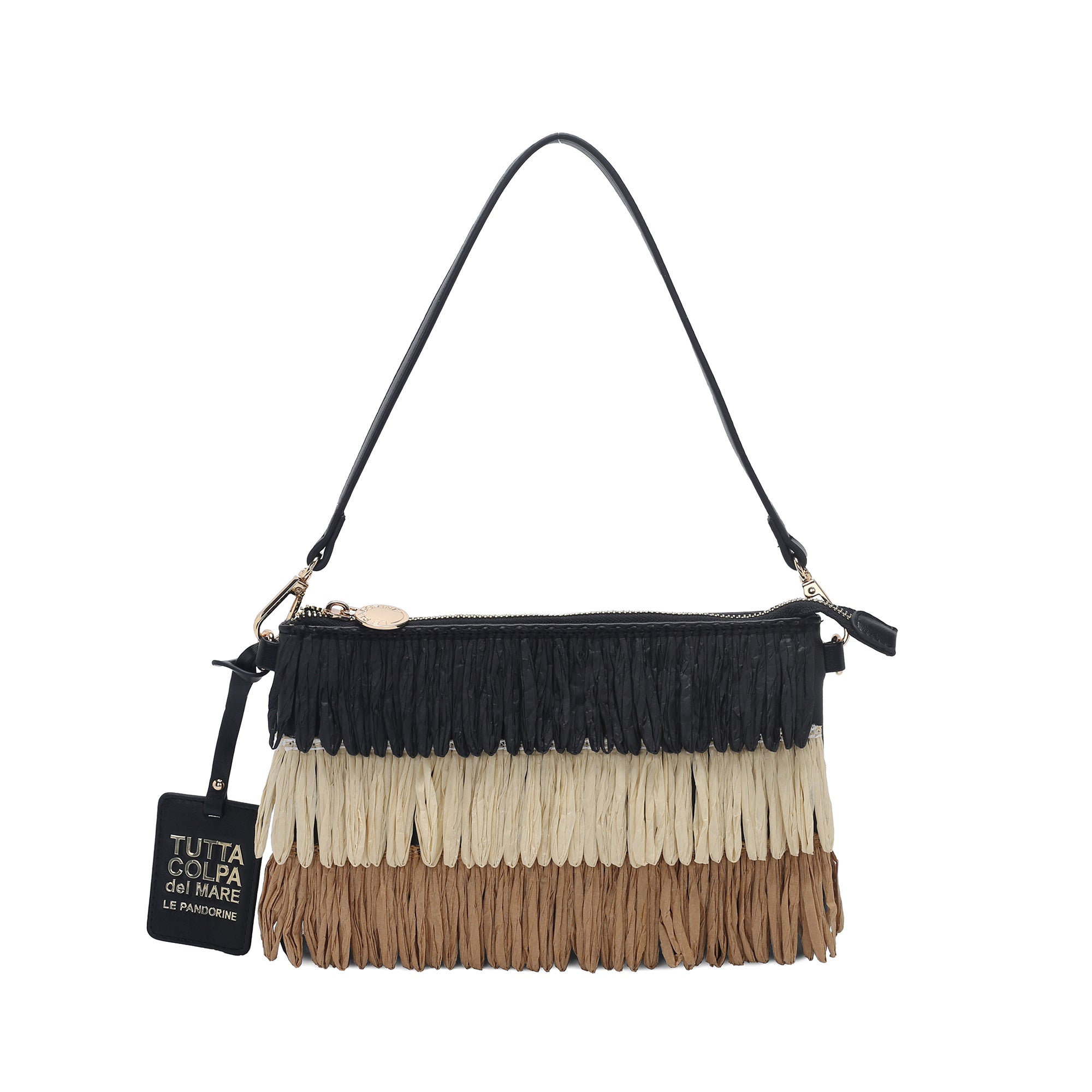 Borsa Marcy pochette e tracolla a spalla colore nero - Summer Collection - Borse Estive | Le Pandorine