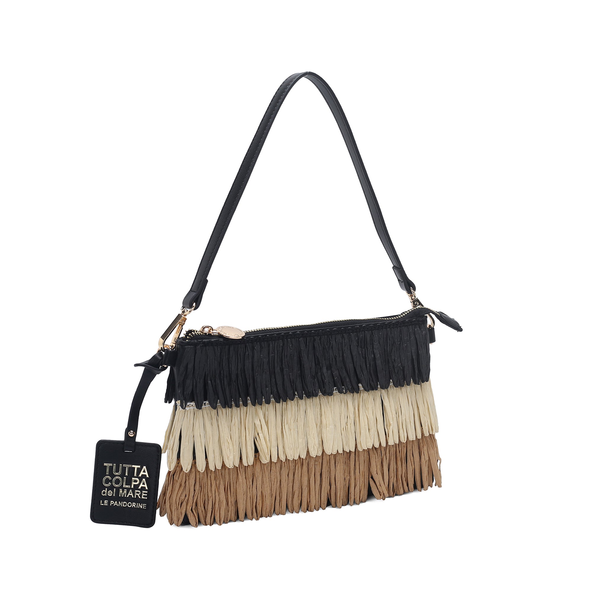 Borsa Marcy pochette e tracolla a spalla colore nero - Summer Collection - Borse Estive | Le Pandorine