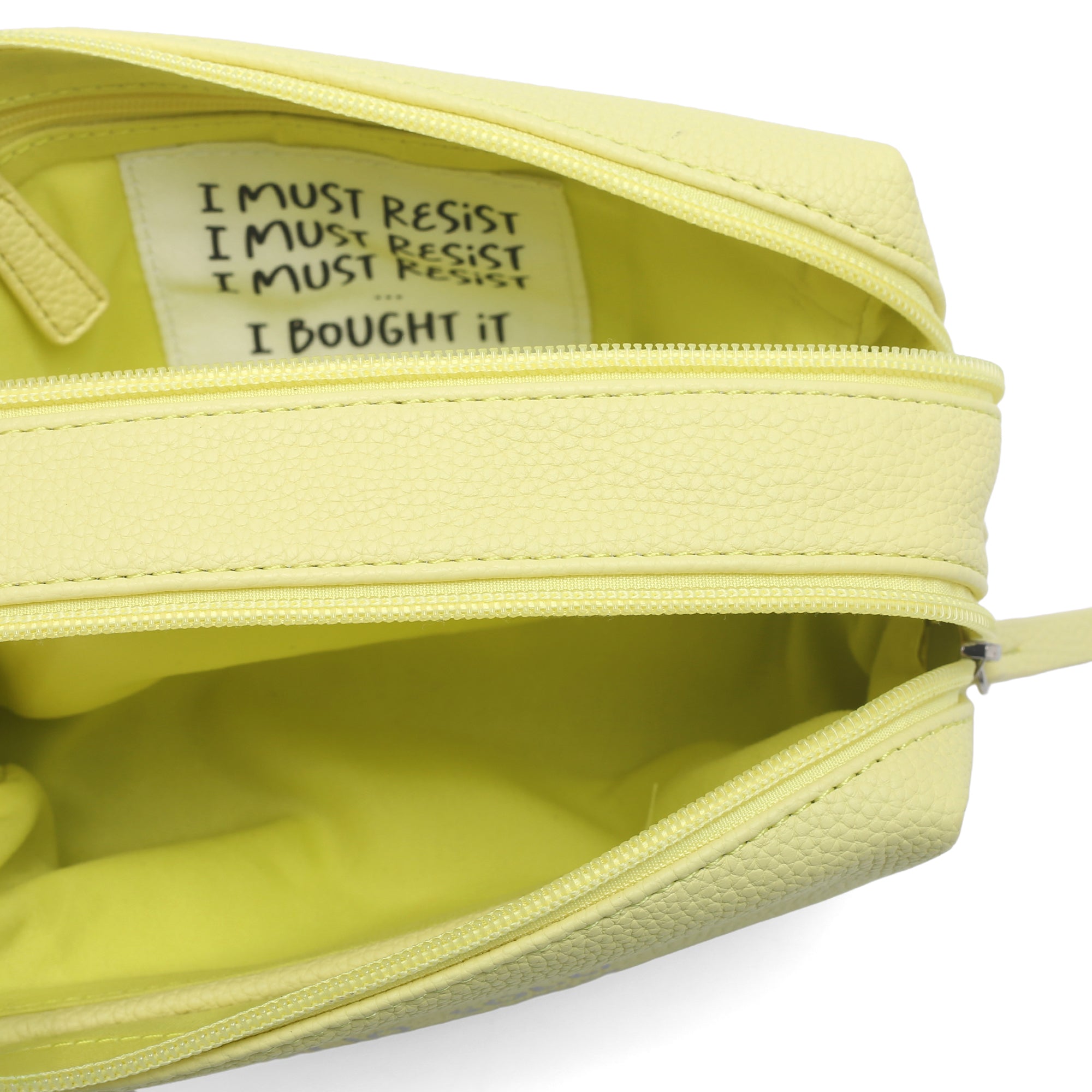 Pill kit with yellow writing - Women's Pochette | Le Pandorine