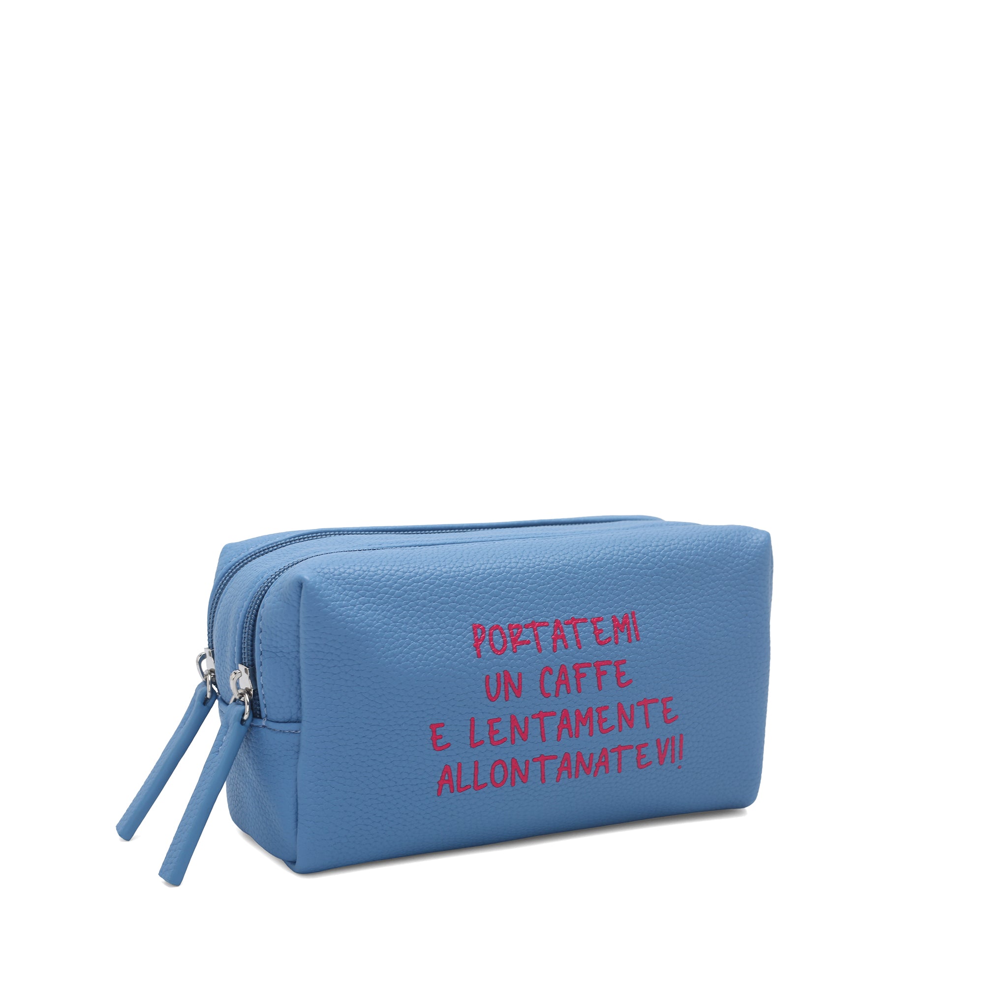 Pills Cosmetic Bag with light blue writing - Women's Pochette | Le Pandorine