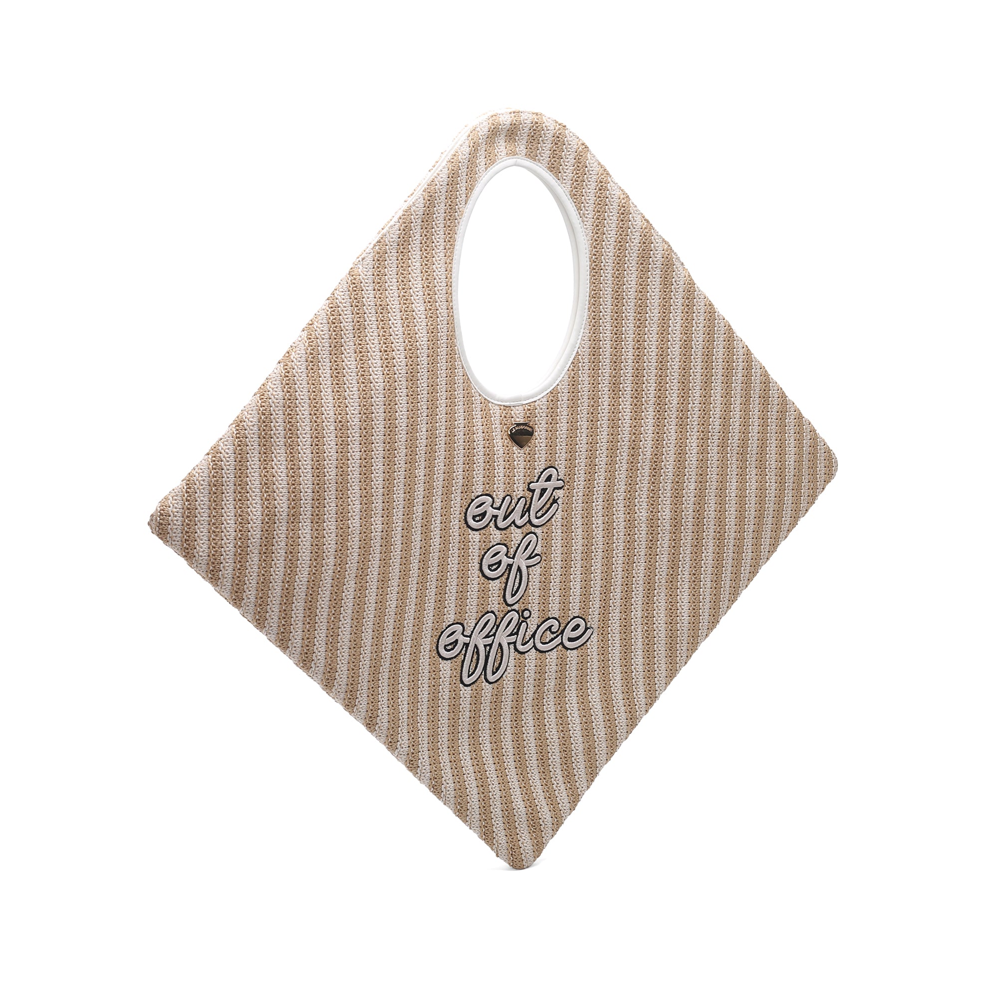 Olivia maxi hobo in white raffia - Shoulder Bags | Le Pandorine