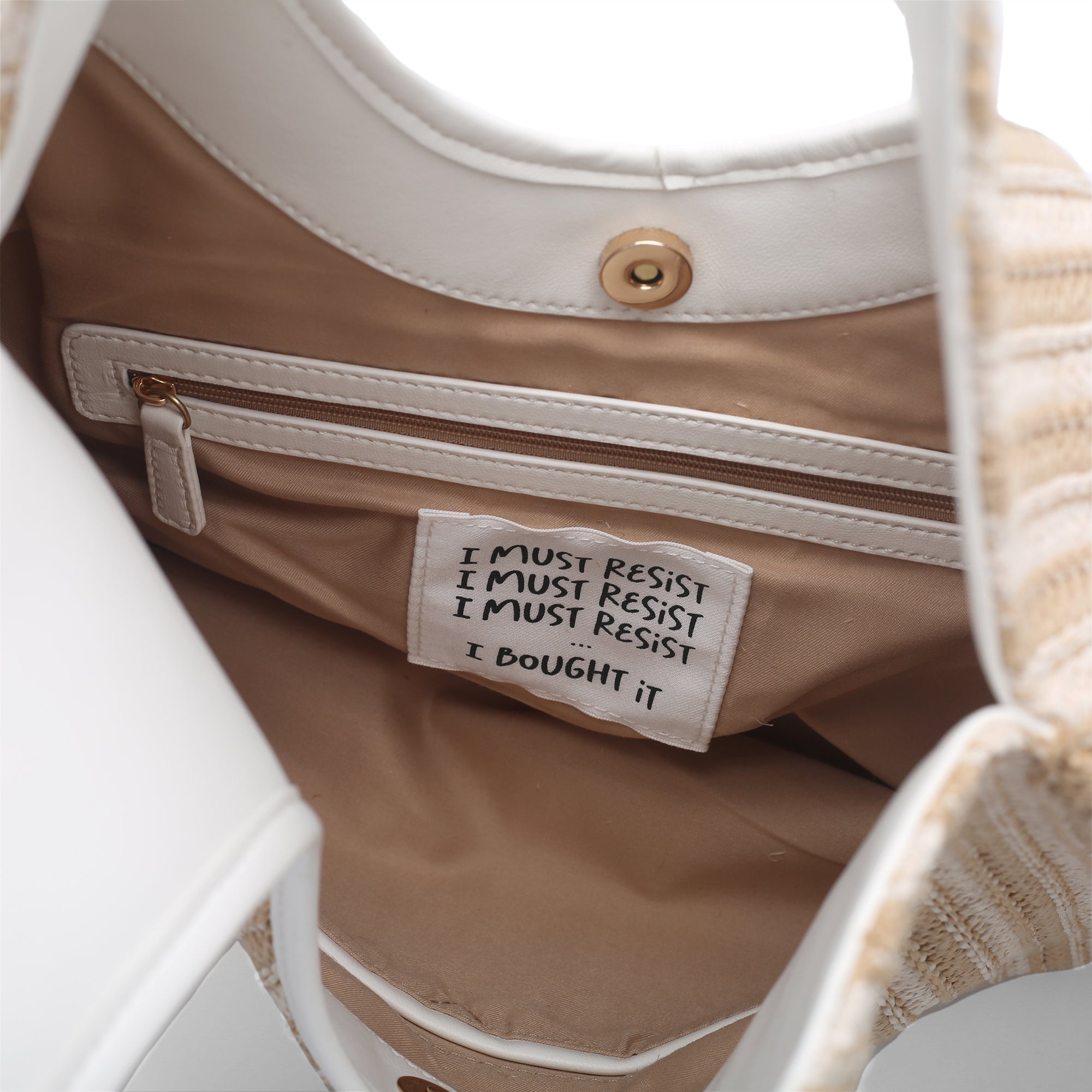 Olivia maxi hobo in white raffia - Shoulder Bags | Le Pandorine