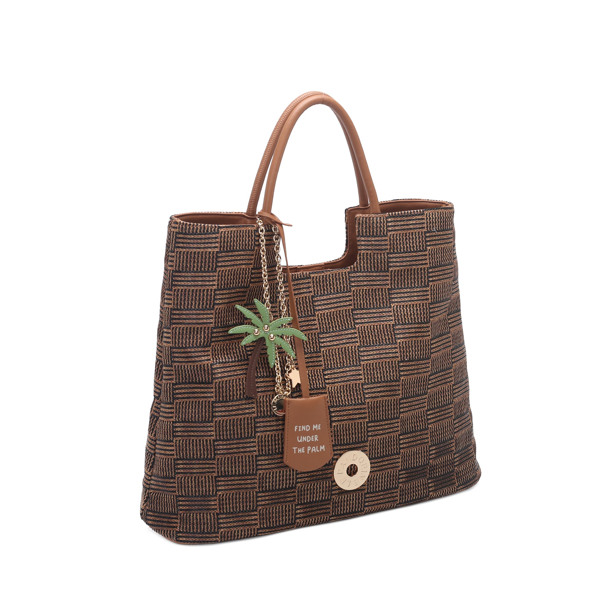 Shopping bag Miriam con accessorio coordinato colore nero - Summer Collection - Borse Estive | Le Pandorine