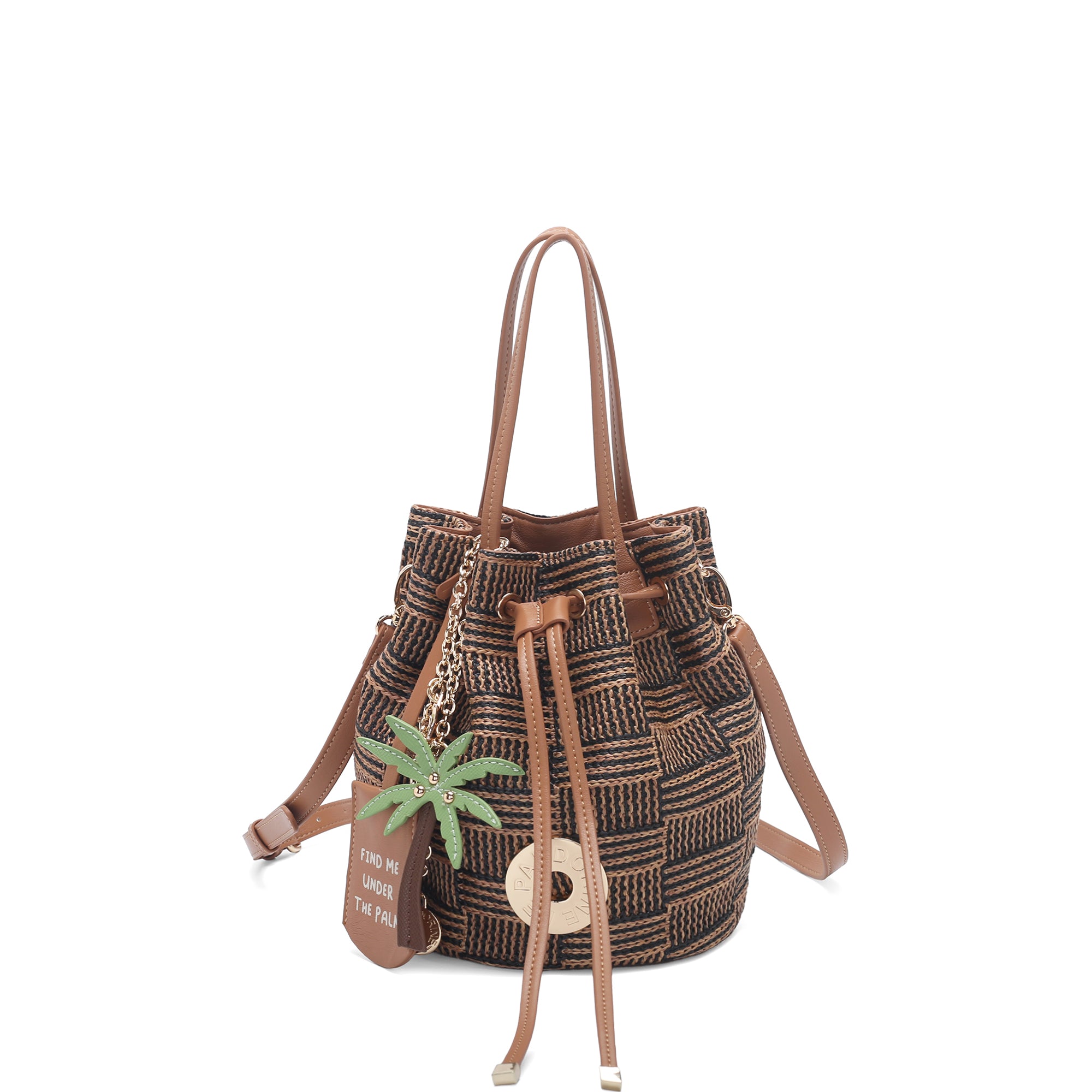 Miriam bucket bag with matching black accessory - Secchielli | Le Pandorine