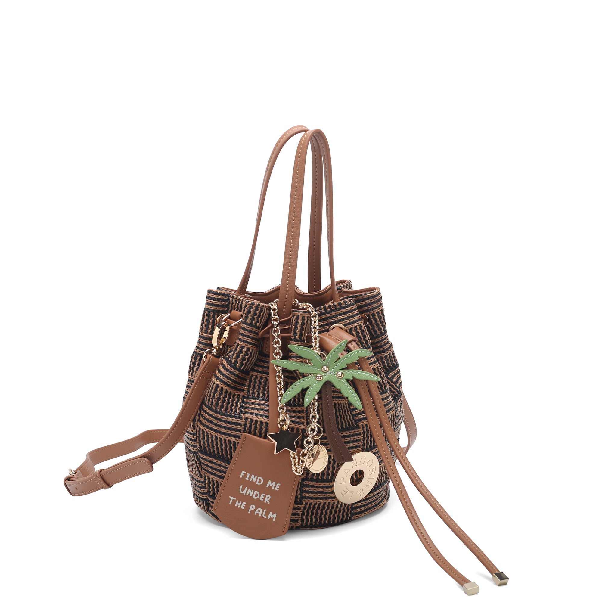 Miriam bucket bag with matching black accessory - Secchielli | Le Pandorine