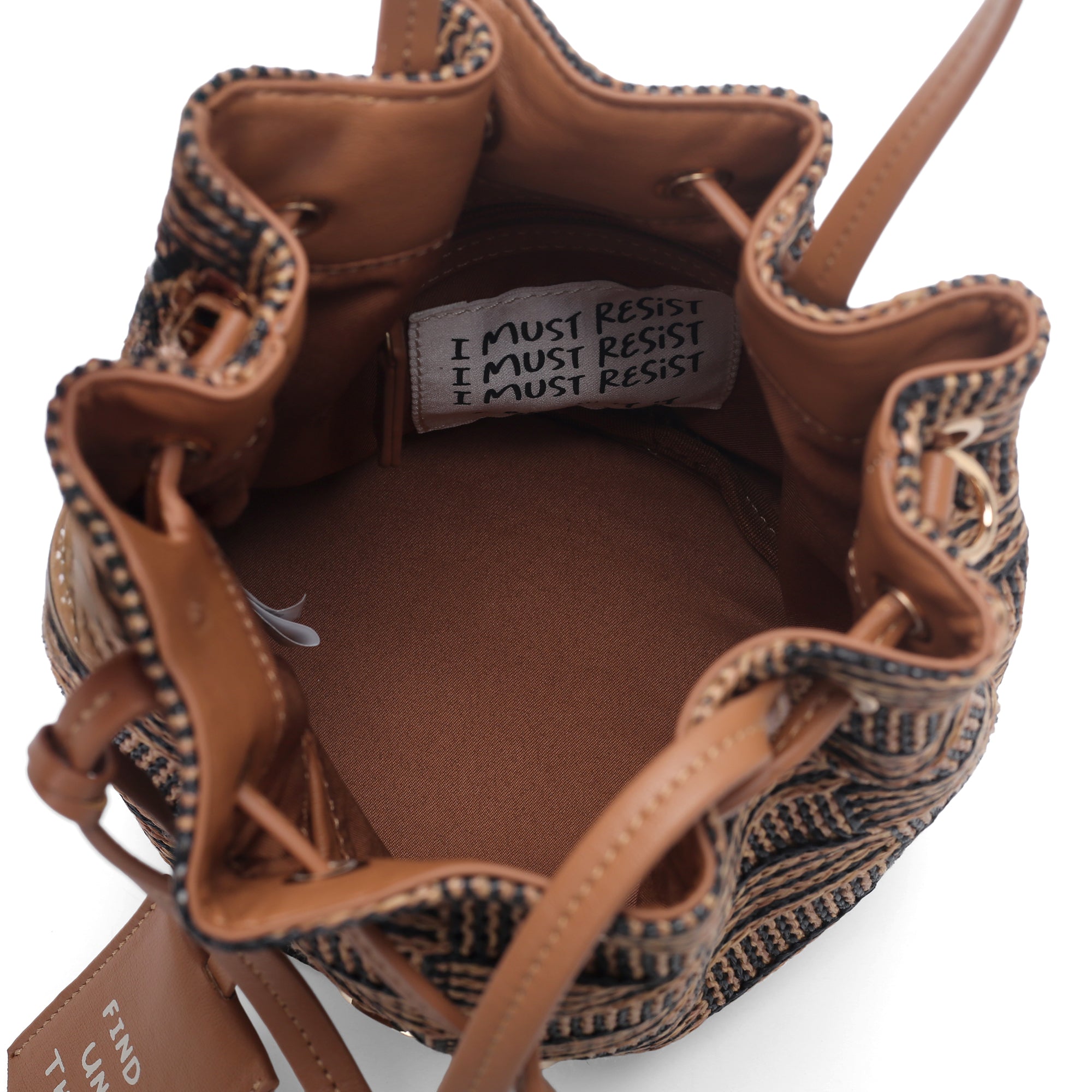 Miriam bucket bag with matching black accessory - Secchielli | Le Pandorine