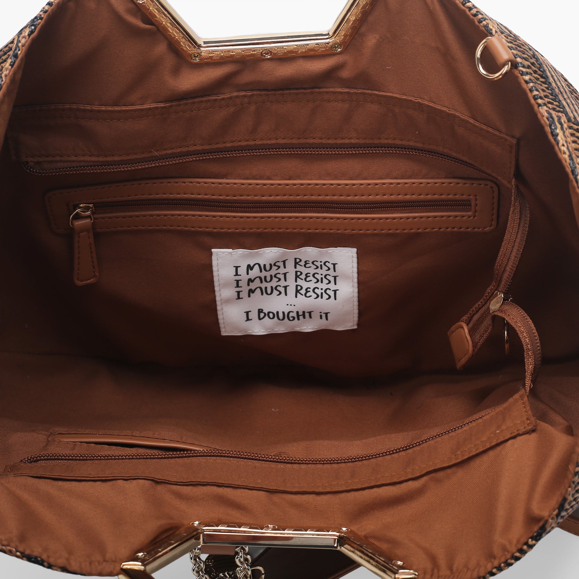 Borsa a mano Miriam con manico in metallo colore nero - Summer Collection - Borse Estive | Le Pandorine