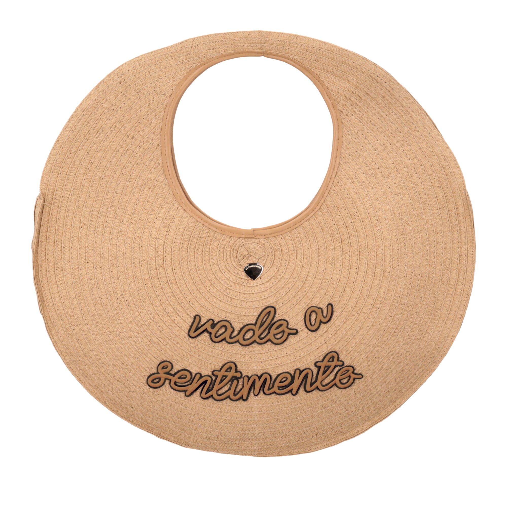 Alfonsina round maxi hobo natural color - Shoulder Bags | Le Pandorine