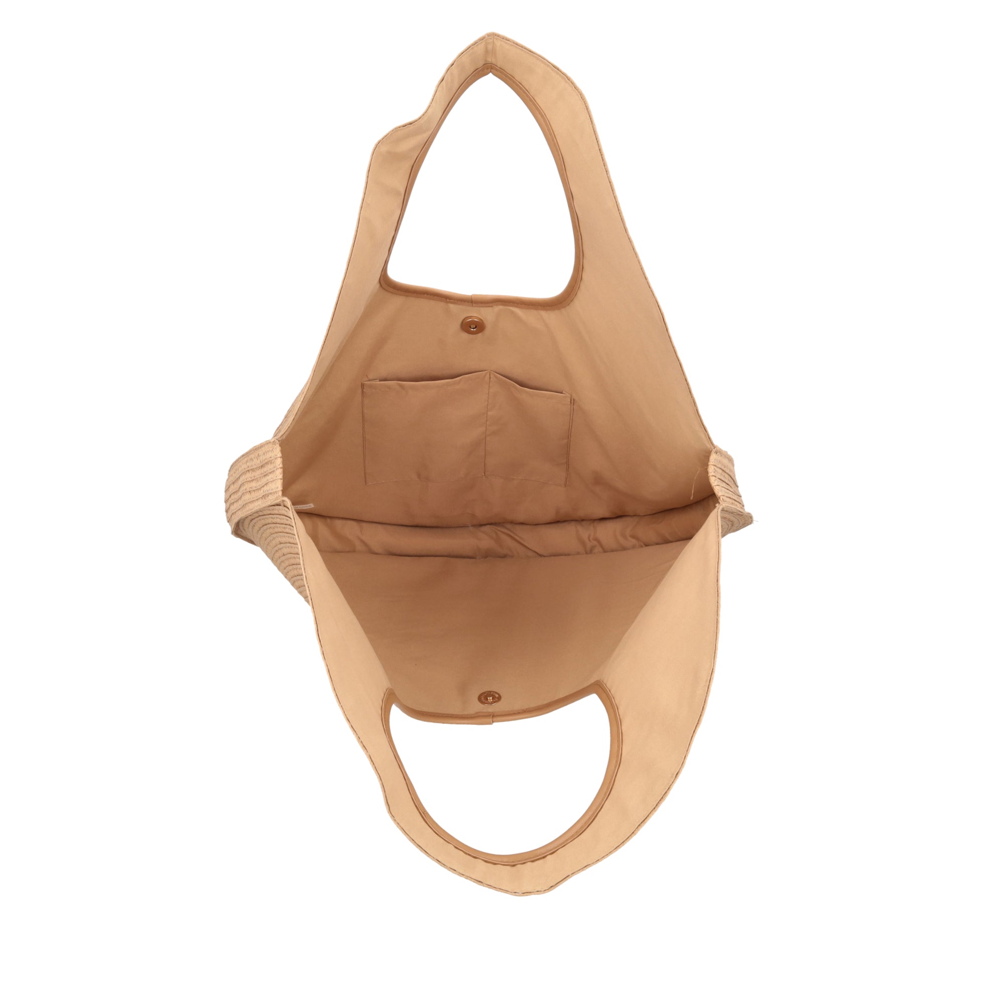 Alfonsina round maxi hobo natural color - Shoulder Bags | Le Pandorine