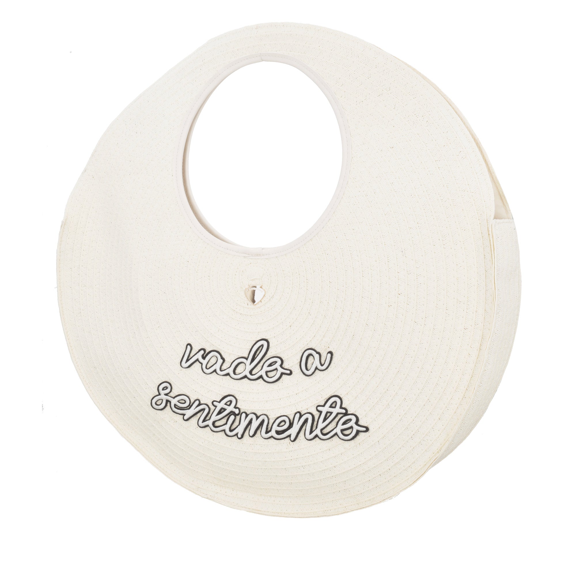 Alfonsina round maxi hobo cream color - Shoulder Bags | Le Pandorine