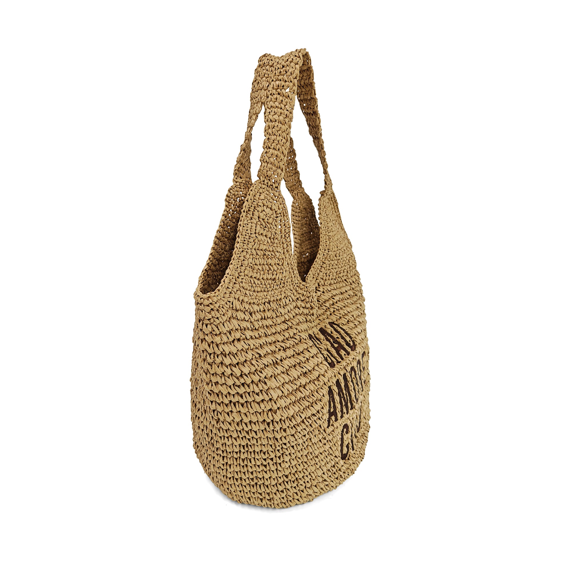 Luce shoulder bag in natural woven raffia - Collezione Spring Summer | Le Pandorine