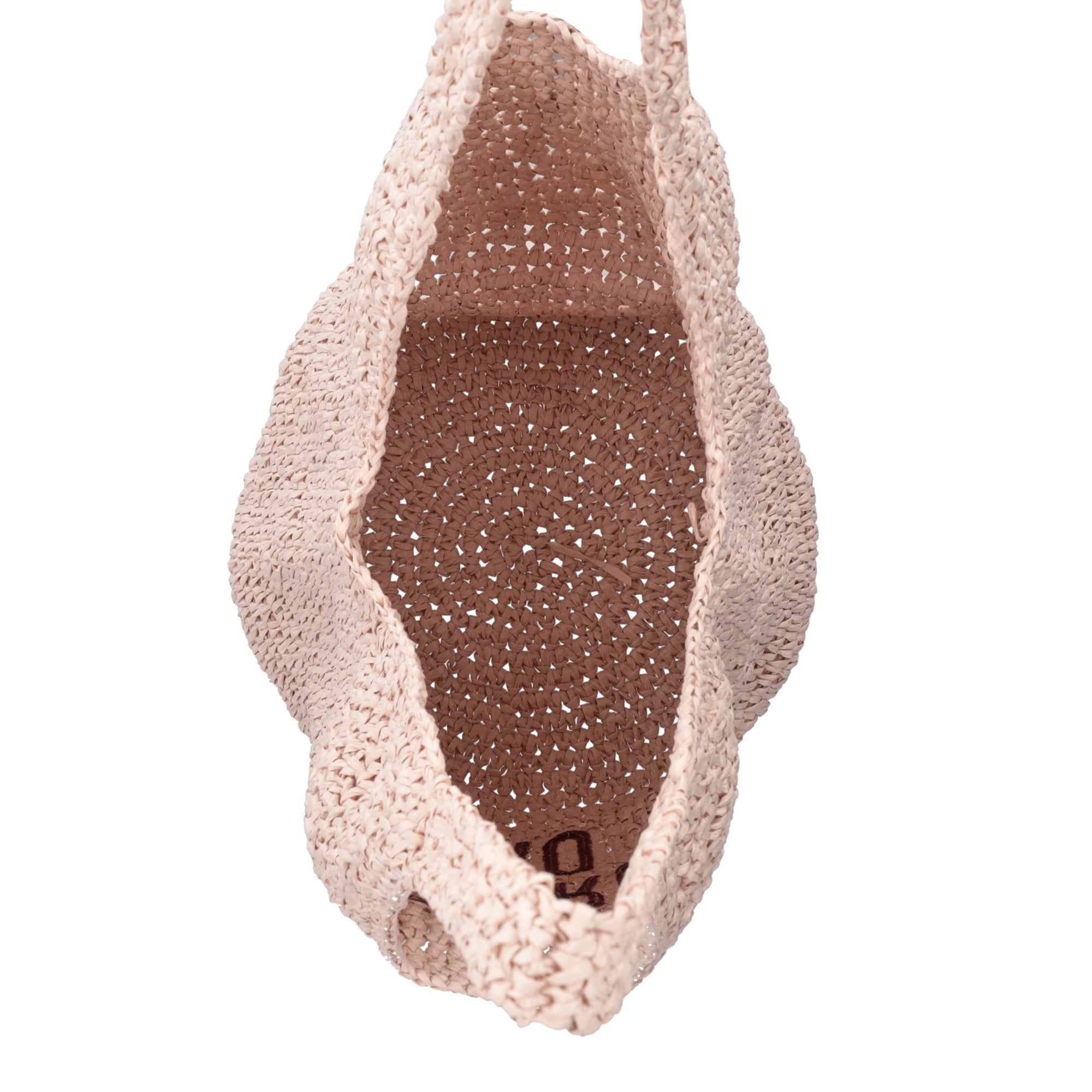 Luce shoulder bag in cream-colored woven raffia - Rafia | Le Pandorine