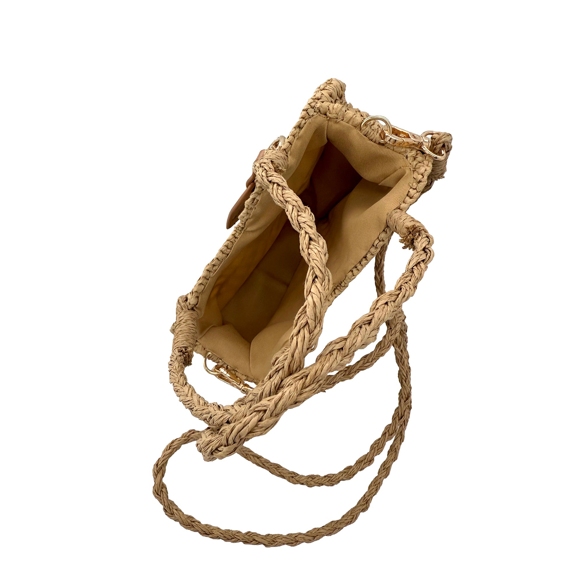 Heart Bag Heart Bag Shoulder Bag in Natural Color Straw - Shoulder Bags | Le Pandorine