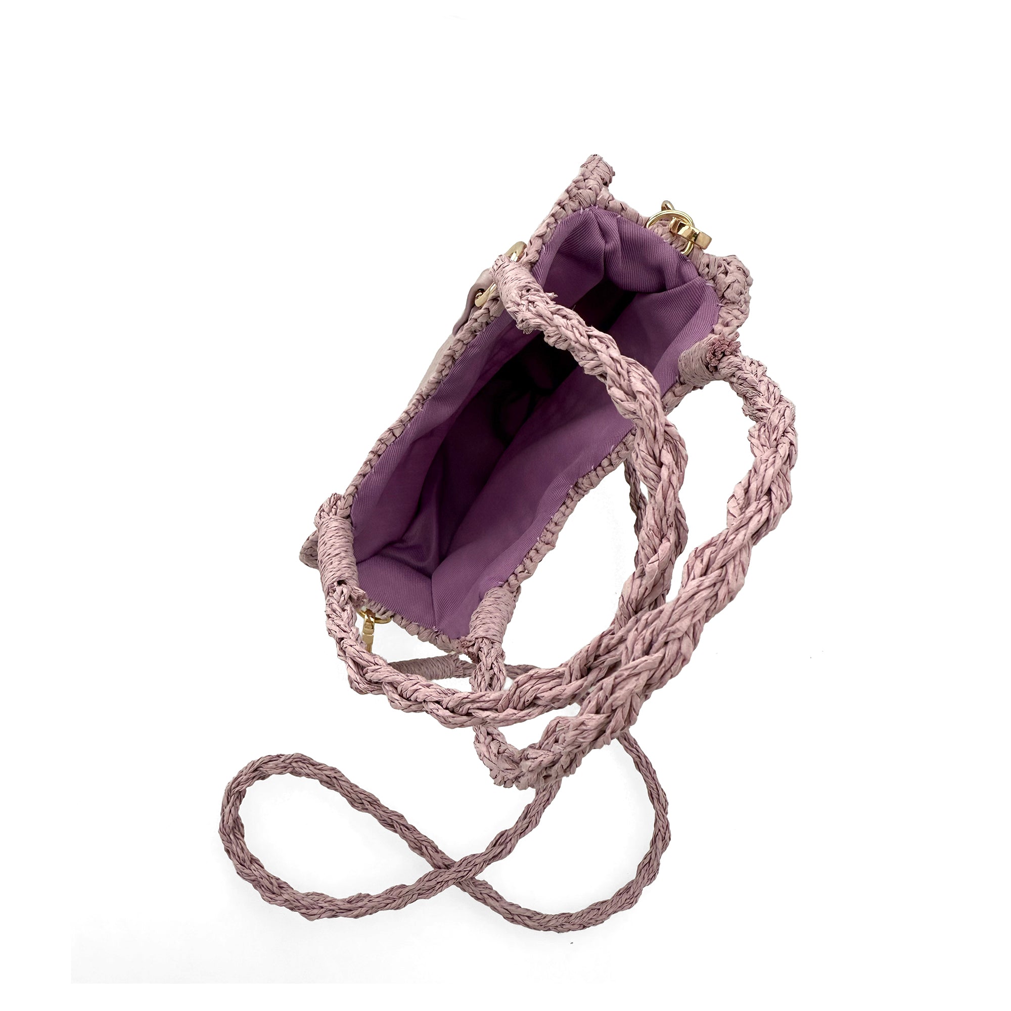 Heart Bag Shoulder Bag in Cream Straw - Shoulder Bags | Le Pandorine