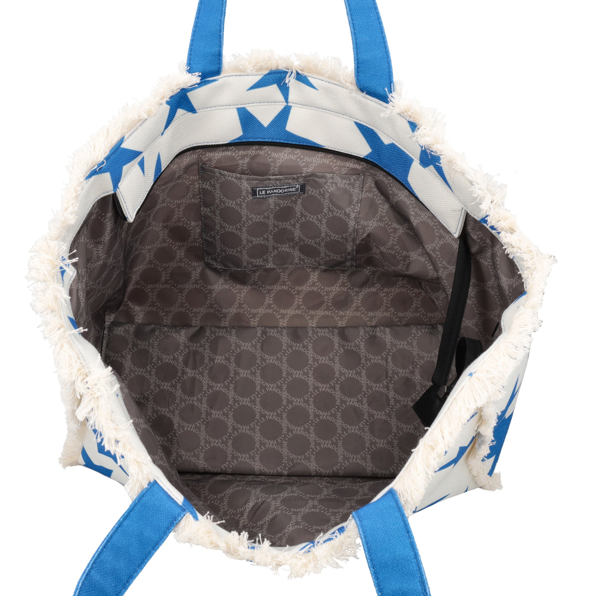 Marina beach shopping bag in white fabric - Collezione Spring Summer | Le Pandorine