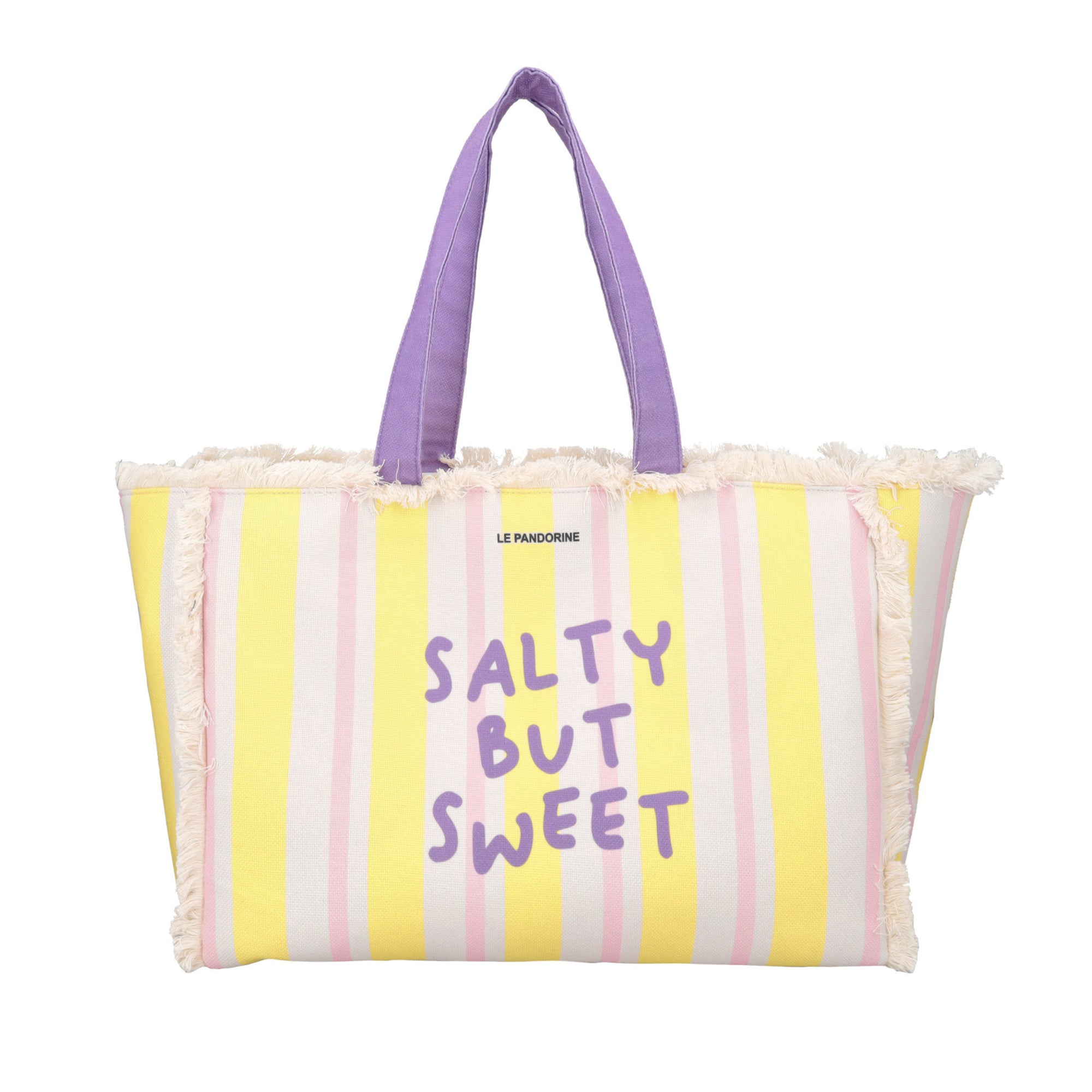 Marina beach shopping bag in yellow fabric - Collezione Spring Summer | Le Pandorine