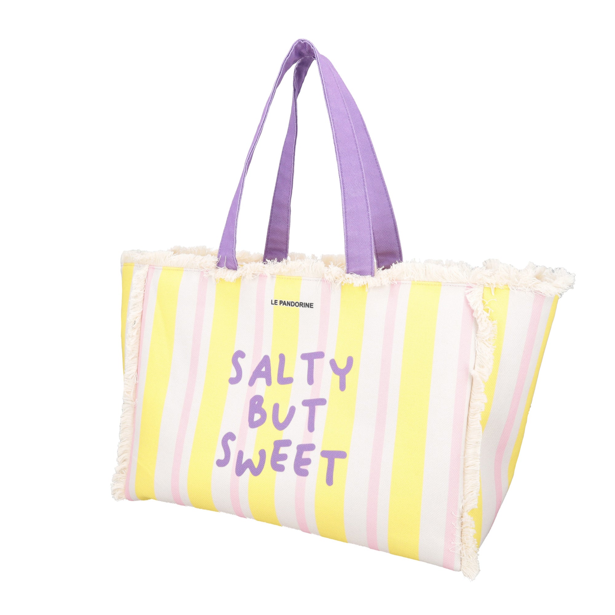 Marina beach shopping bag in yellow fabric - Collezione Spring Summer | Le Pandorine