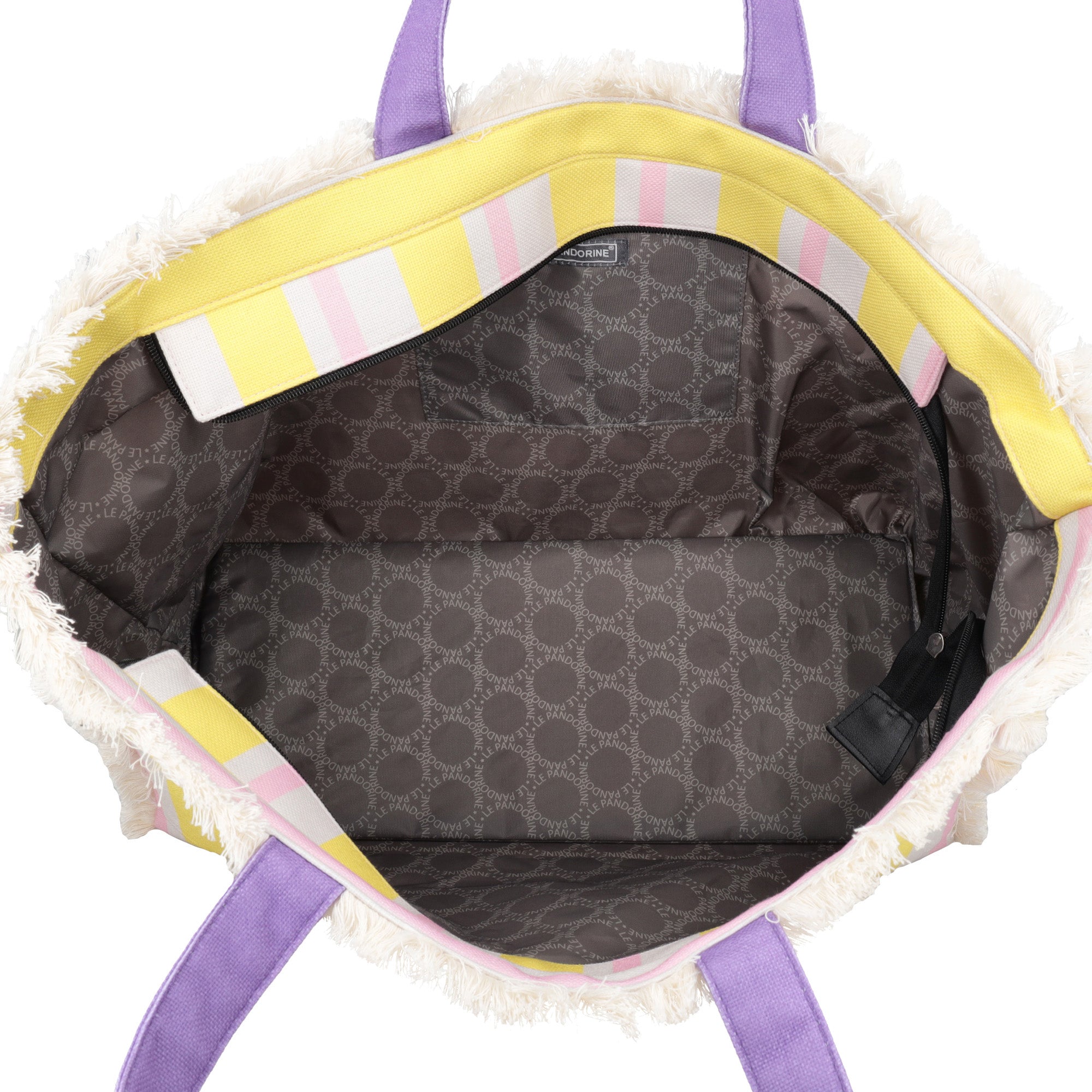 Marina beach shopping bag in yellow fabric - Collezione Spring Summer | Le Pandorine