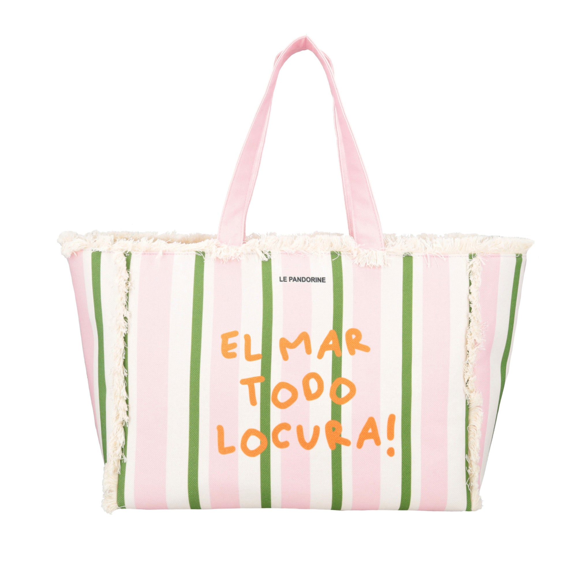 Marina beach shopping bag in pink fabric - Collezione Spring Summer | Le Pandorine