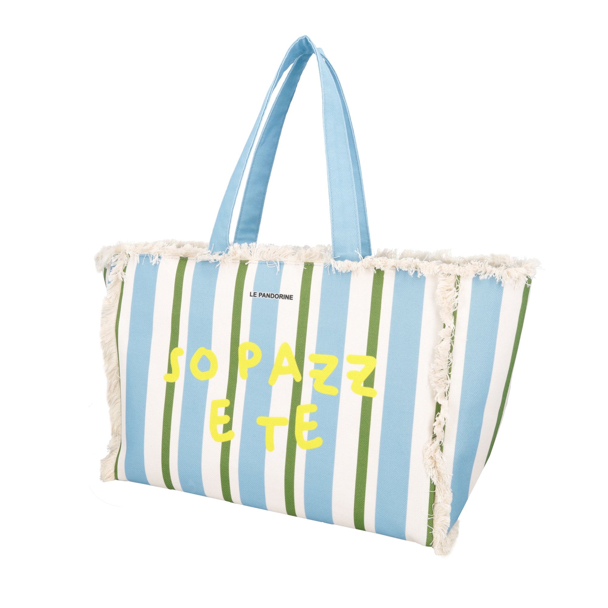 Shopping bag mare Marina in tessuto colore azzurro - Le Pandorine | Le Pandorine