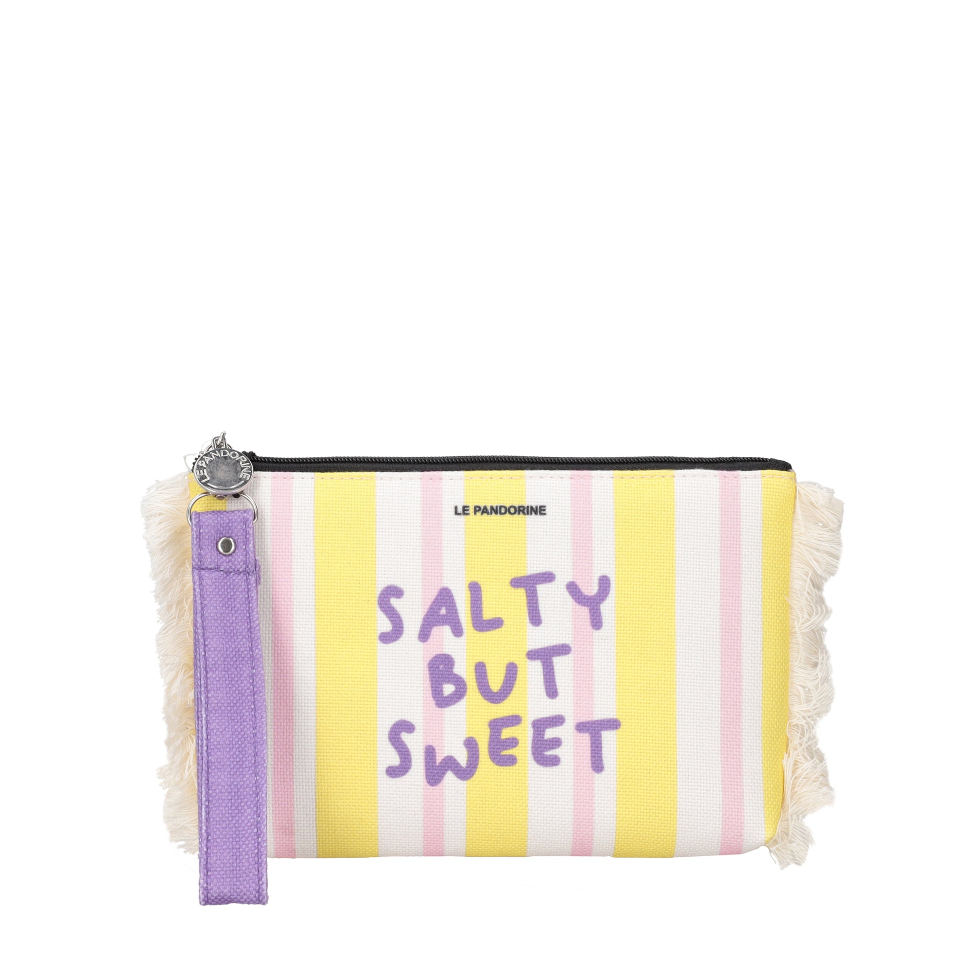 Pochette Marina in tessuto con polsiera colore giallo - Idee Regalo | Le Pandorine