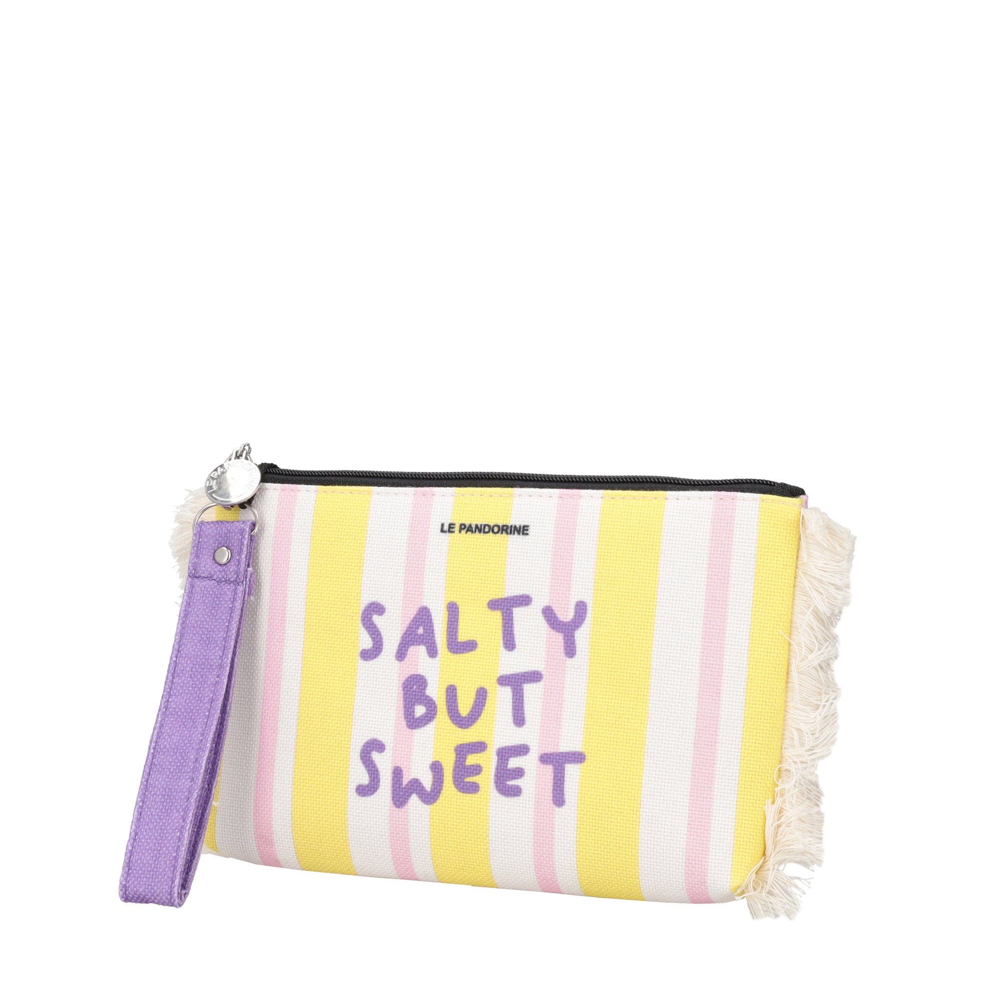 Pochette Marina in tessuto con polsiera colore giallo - Idee Regalo | Le Pandorine