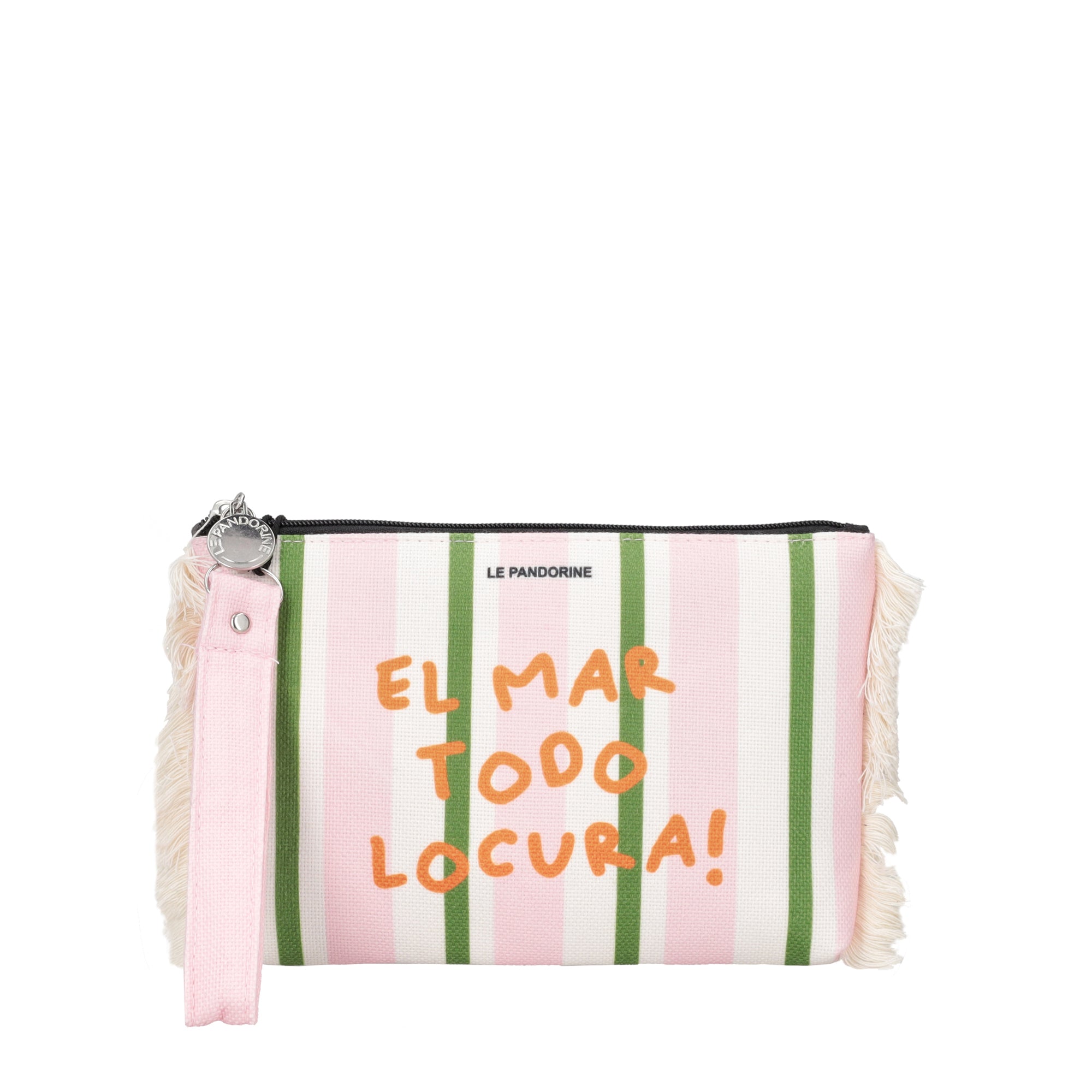 Pochette Marina in tessuto con polsiera colore rosa - Idee Regalo | Le Pandorine