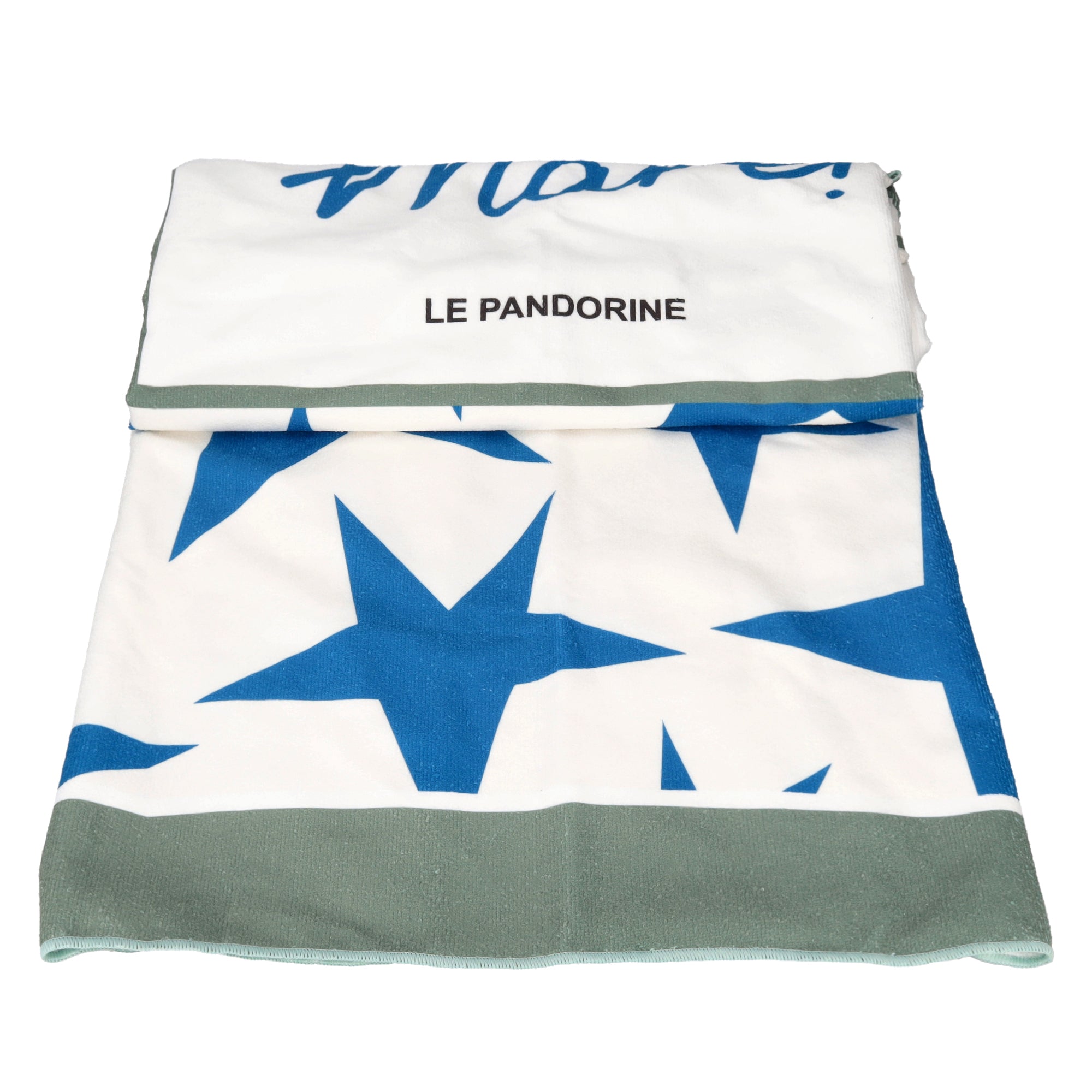 Beach towel with white writing - Teli Mare | Le Pandorine