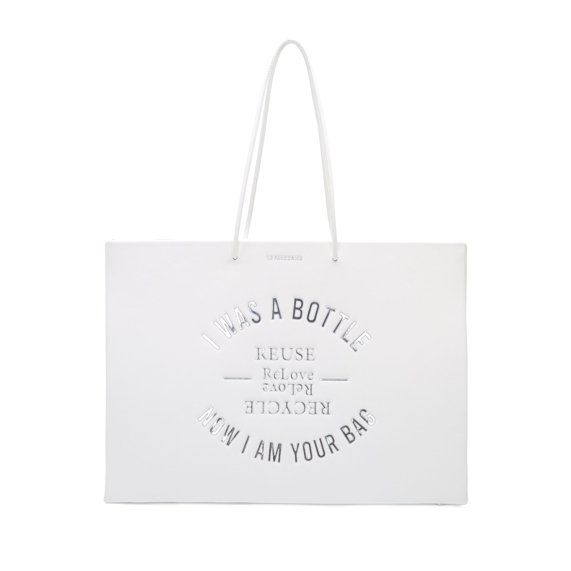 Shopping bag Bottle Bag borsa eco-friendly colore bianco - Planet B | Le Pandorine