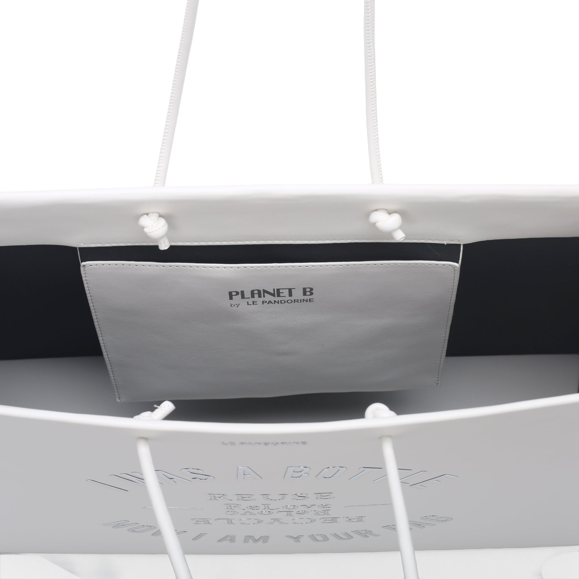 Shopping bag Bottle Bag borsa eco-friendly colore bianco - Planet B | Le Pandorine