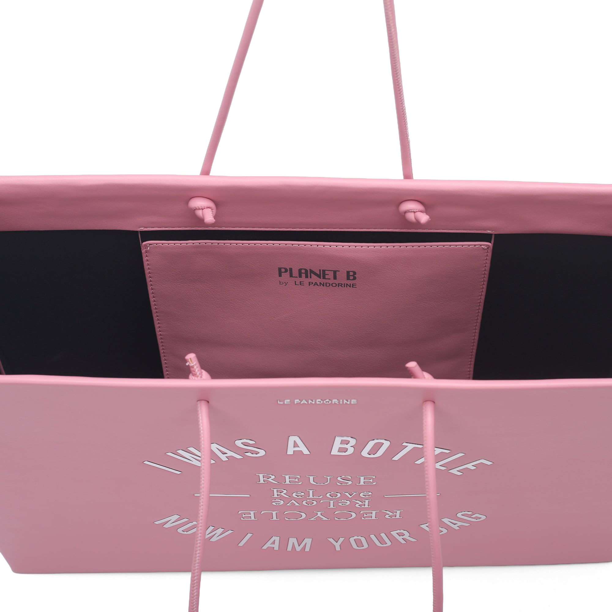 Shopping bag Bottle Bag borsa eco-friendly colore rosa - Planet B | Le Pandorine