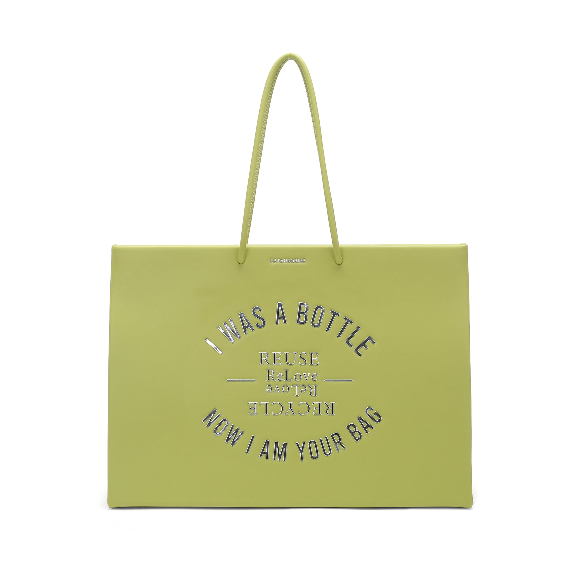 Shopping bag Bottle Bag borsa eco-friendly colore lime - Planet B | Le Pandorine