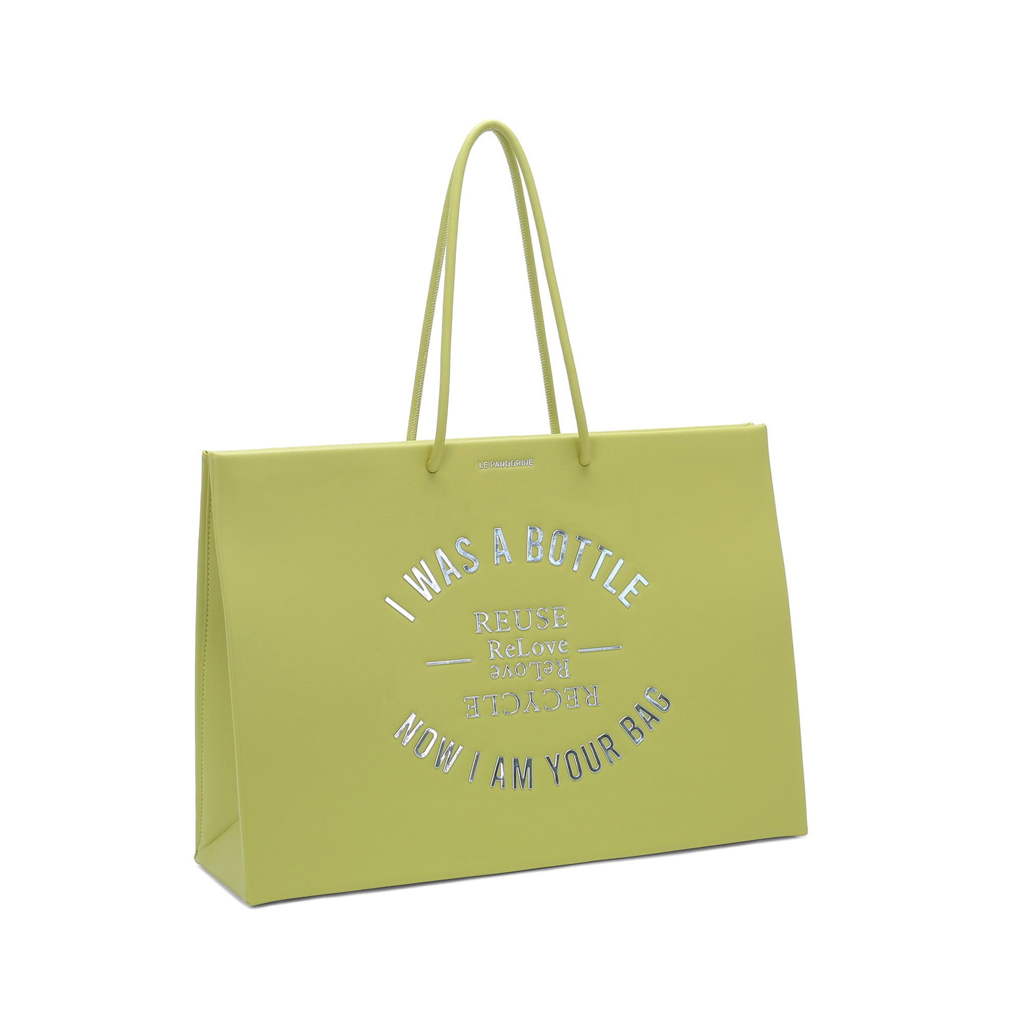 Shopping bag Bottle Bag borsa eco-friendly colore lime - Planet B | Le Pandorine