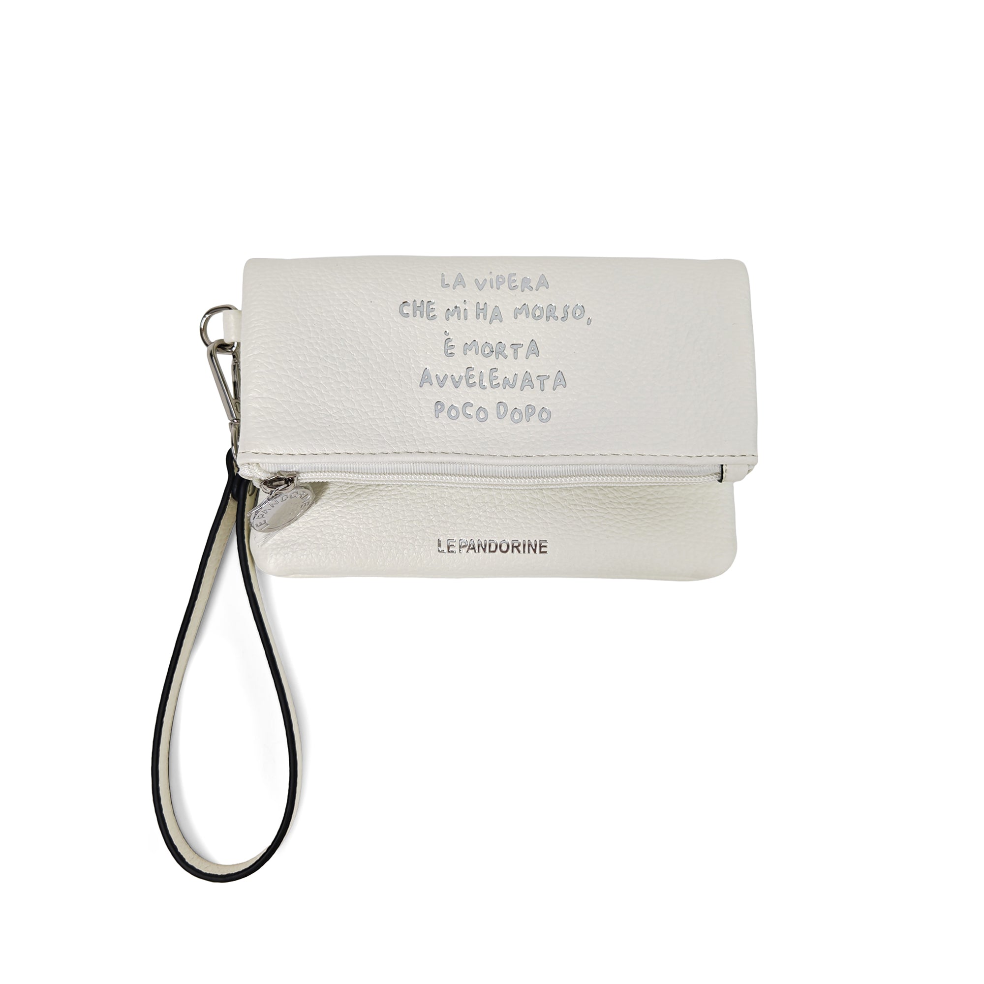 Pochette a mano Vicky con cinturino da polso colore bianco - Vicky | Le Pandorine