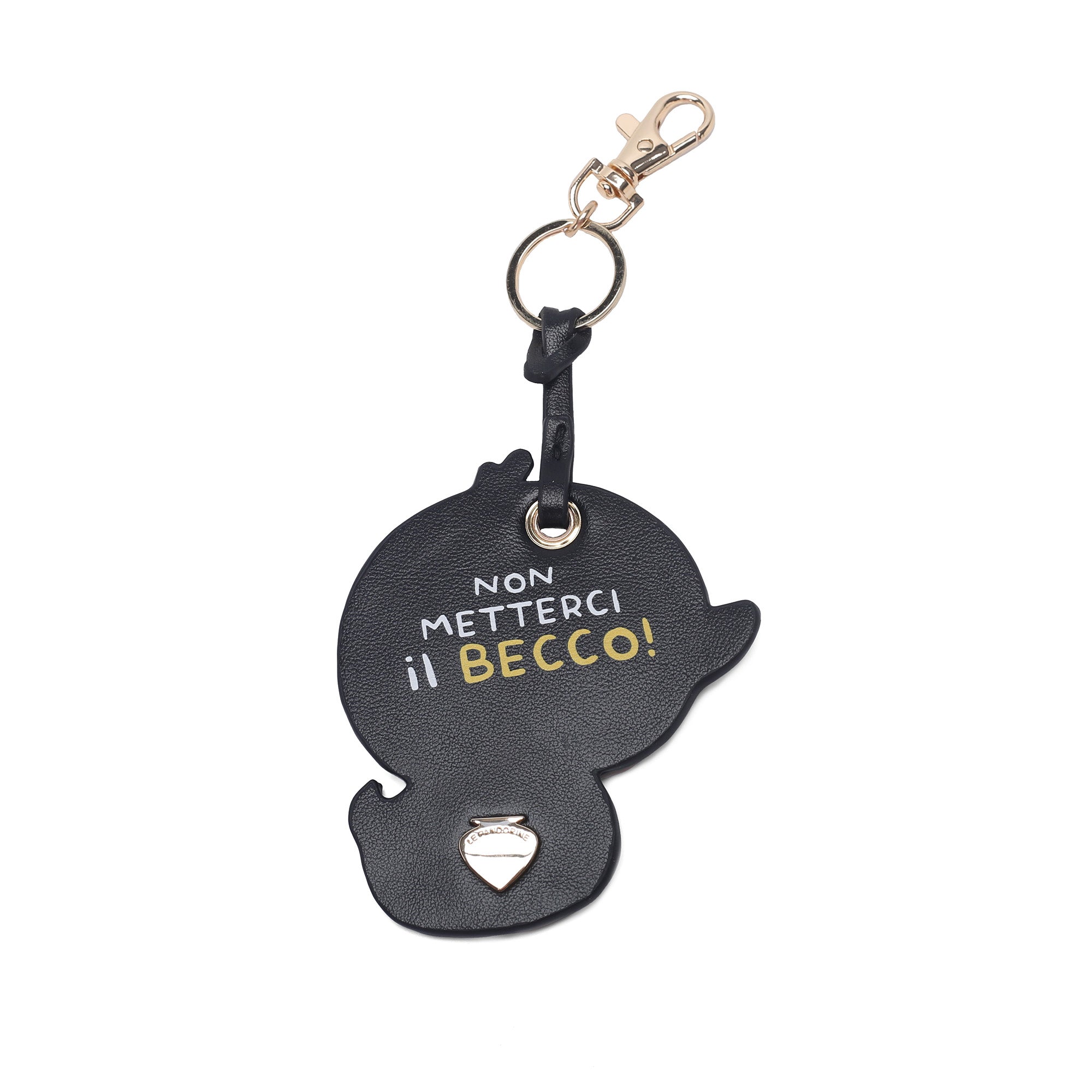 Shaped charm keyring with yellow gold lobster clasp - Women's Accessories | Le Pandorine